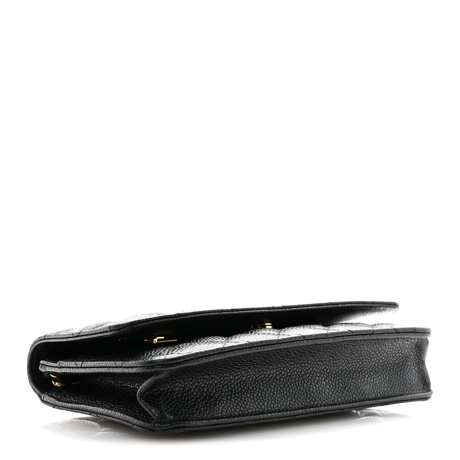 Caviar Quilted Wallet On Chain WOC Black - Image 4