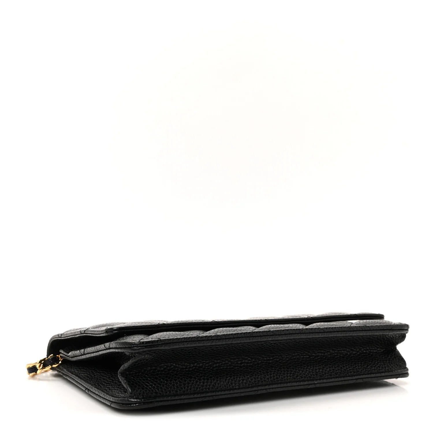 Caviar Quilted Wallet on Chain WOC Black - Image 6