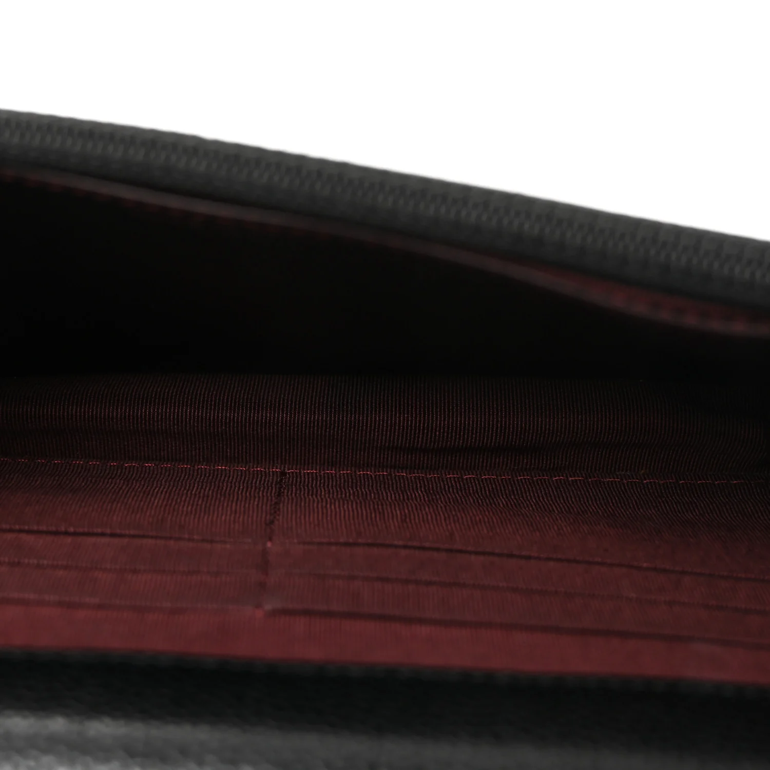 Caviar Quilted Wallet on Chain WOC Black - Image 8
