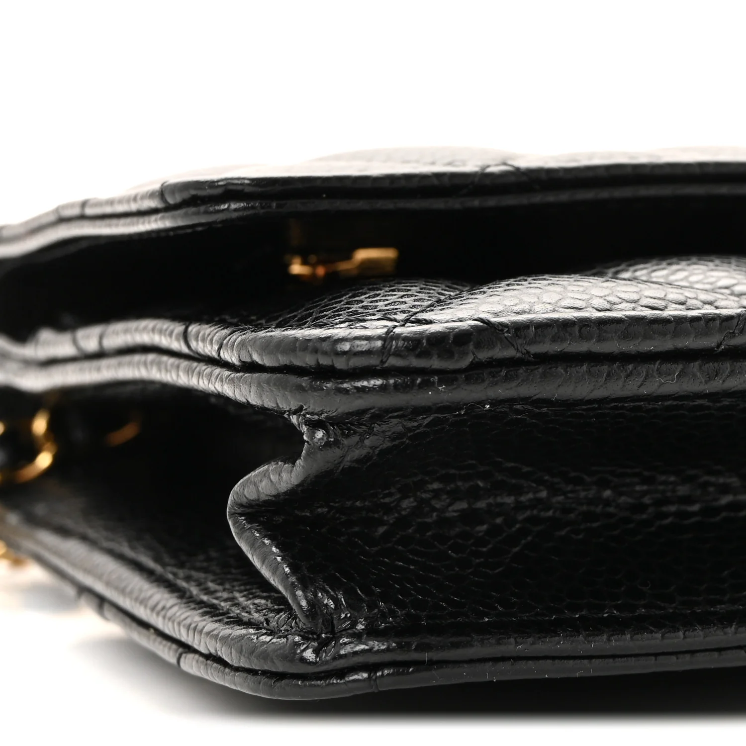 Caviar Quilted Wallet On Chain WOC Black - Image 10