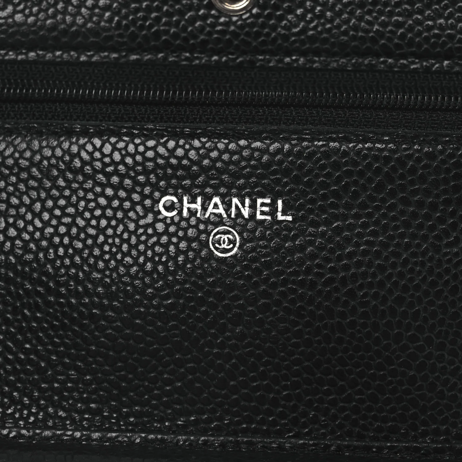 Caviar Quilted Wallet On Chain WOC Black - Image 6
