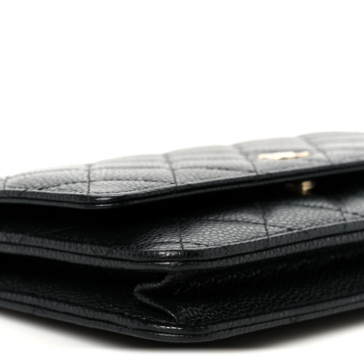 Caviar Quilted Wallet On Chain WOC Black - Image 10