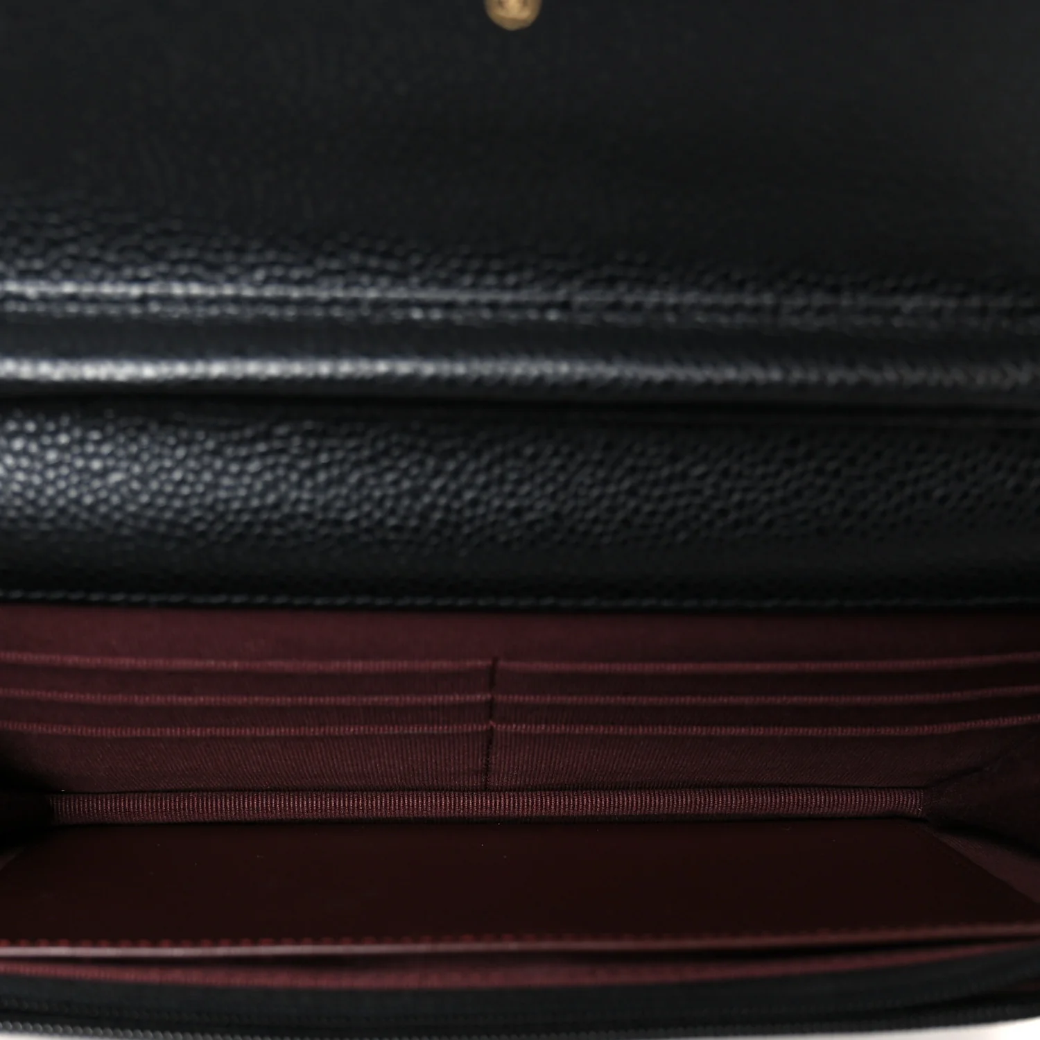 Caviar Quilted Wallet On Chain WOC Black - Image 5