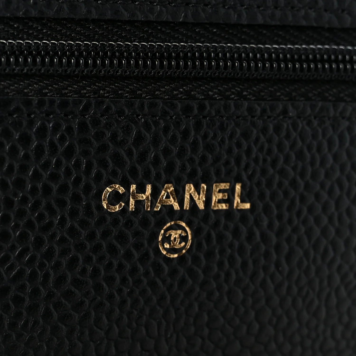 Caviar Quilted Wallet On Chain WOC Black - Image 6