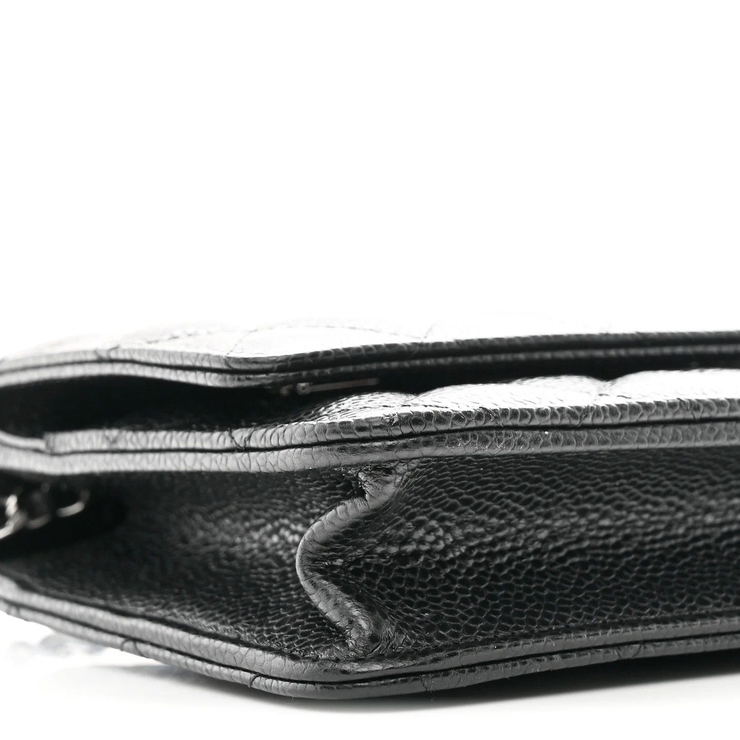 Caviar Quilted Wallet On Chain WOC Black - Image 10