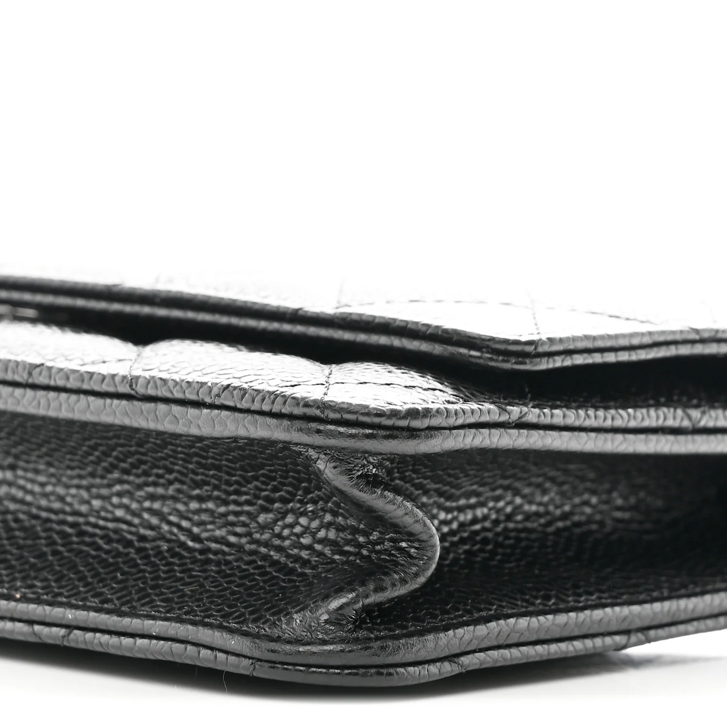Caviar Quilted Wallet On Chain WOC Black - Image 11