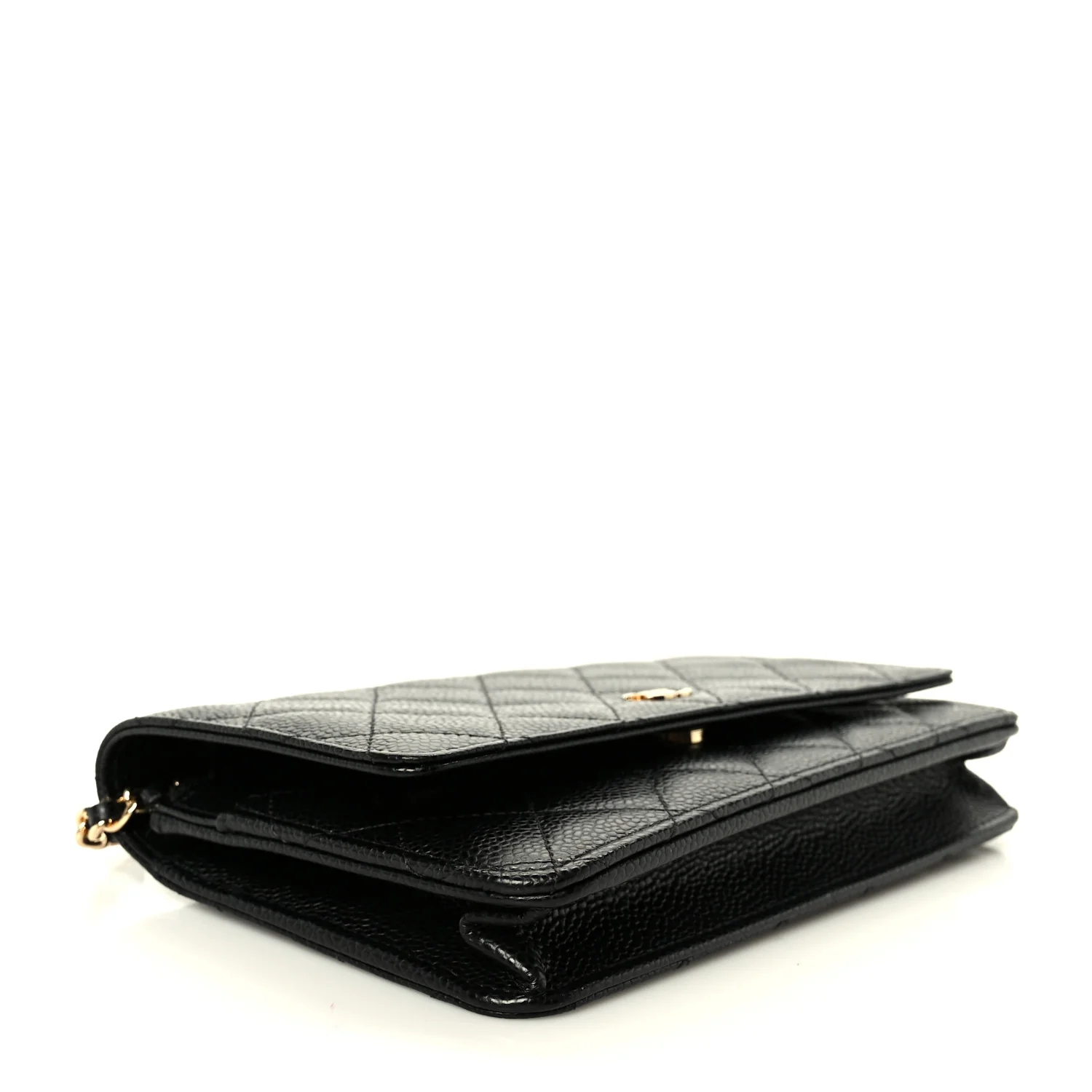 Caviar Quilted Wallet On Chain WOC Black - Image 7