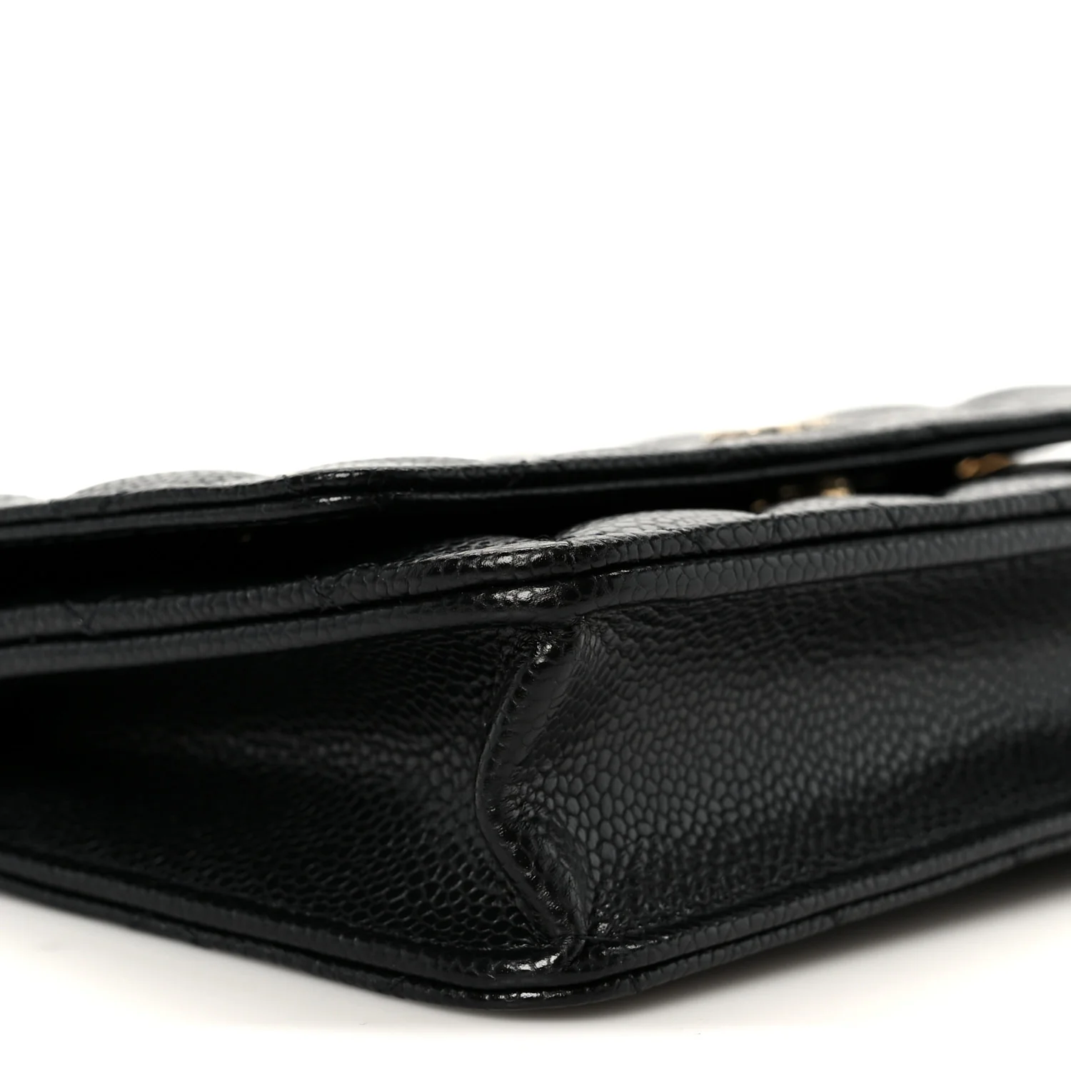 Caviar Quilted Wallet On Chain WOC Black - Image 10