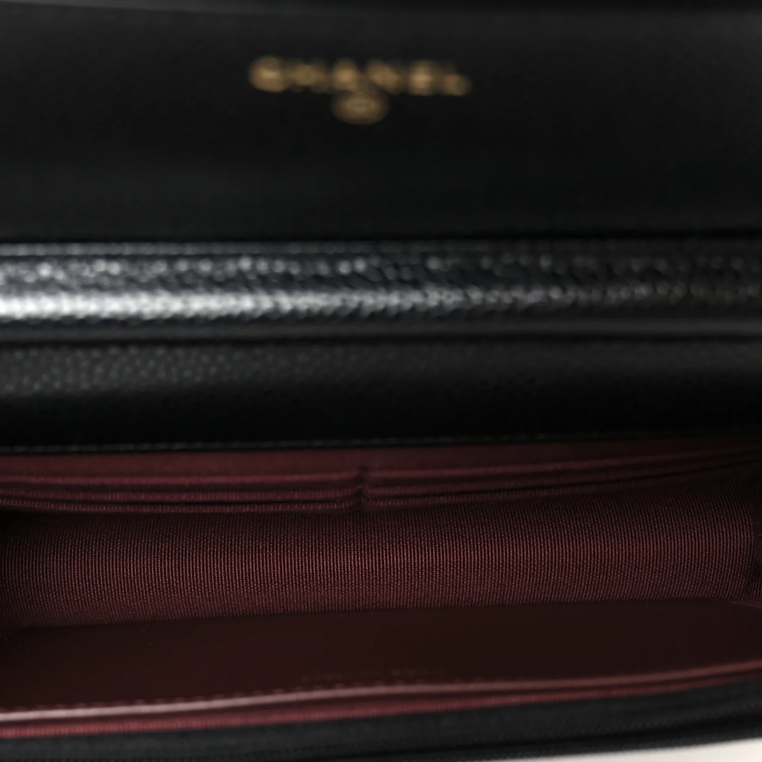 Caviar Quilted Wallet On Chain WOC Black - Image 5