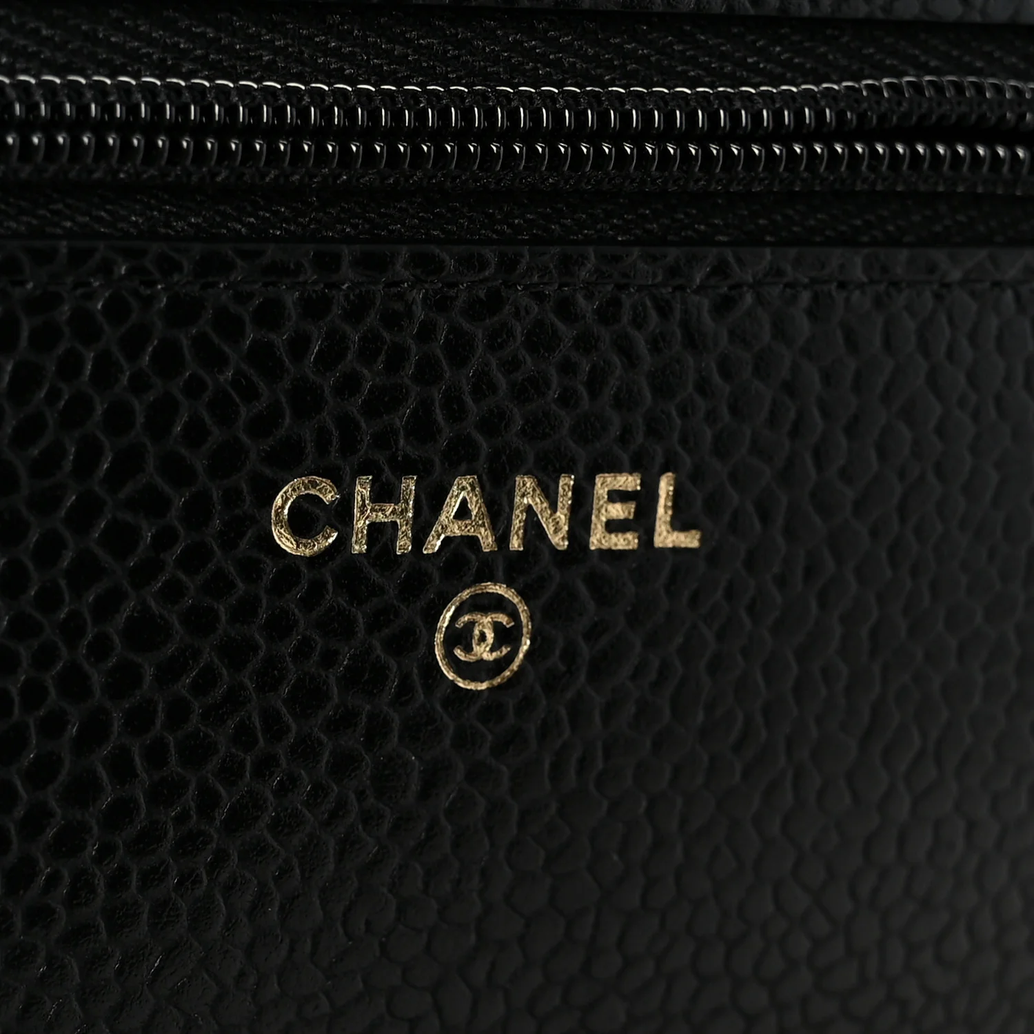 Caviar Quilted Wallet On Chain WOC Black - Image 6