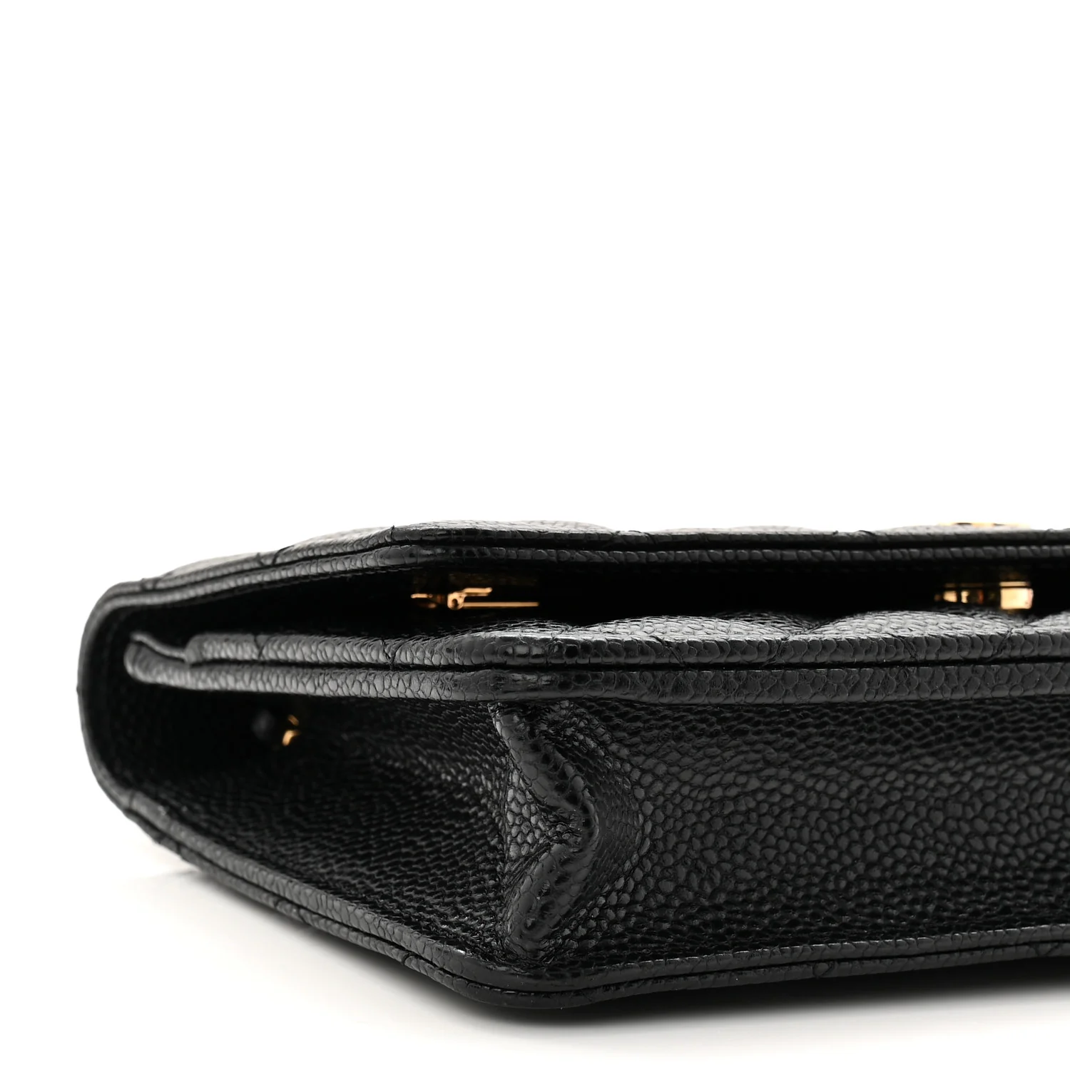 Caviar Quilted Wallet On Chain WOC Black - Image 18