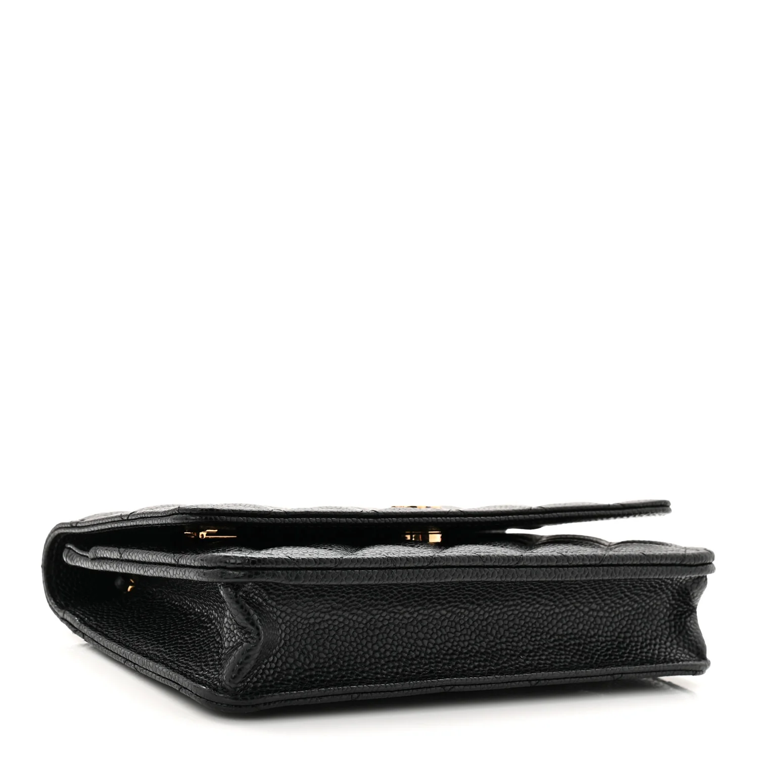 Caviar Quilted Wallet On Chain WOC Black - Image 7