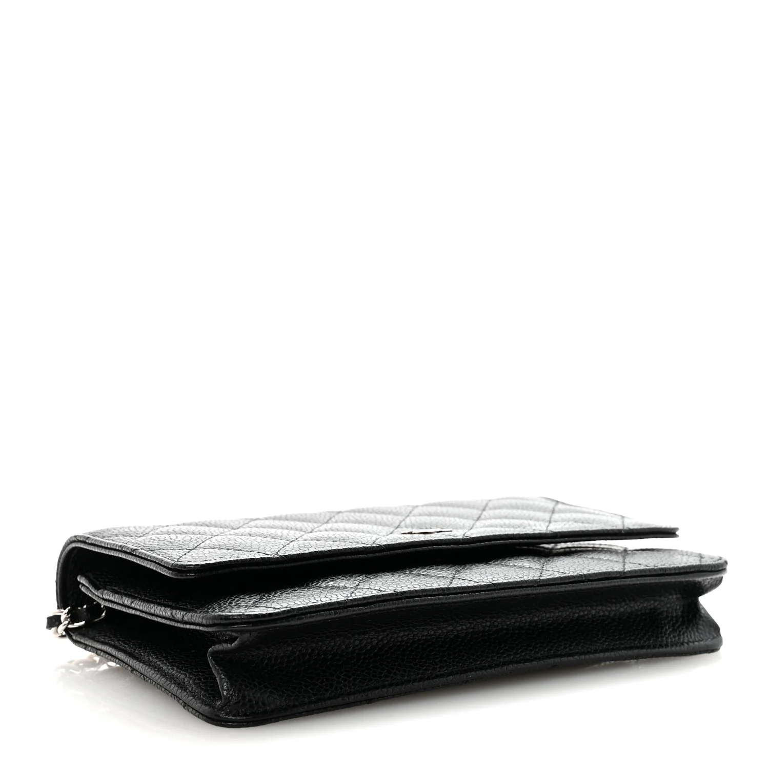 Caviar Quilted Wallet On Chain WOC Black - Image 4