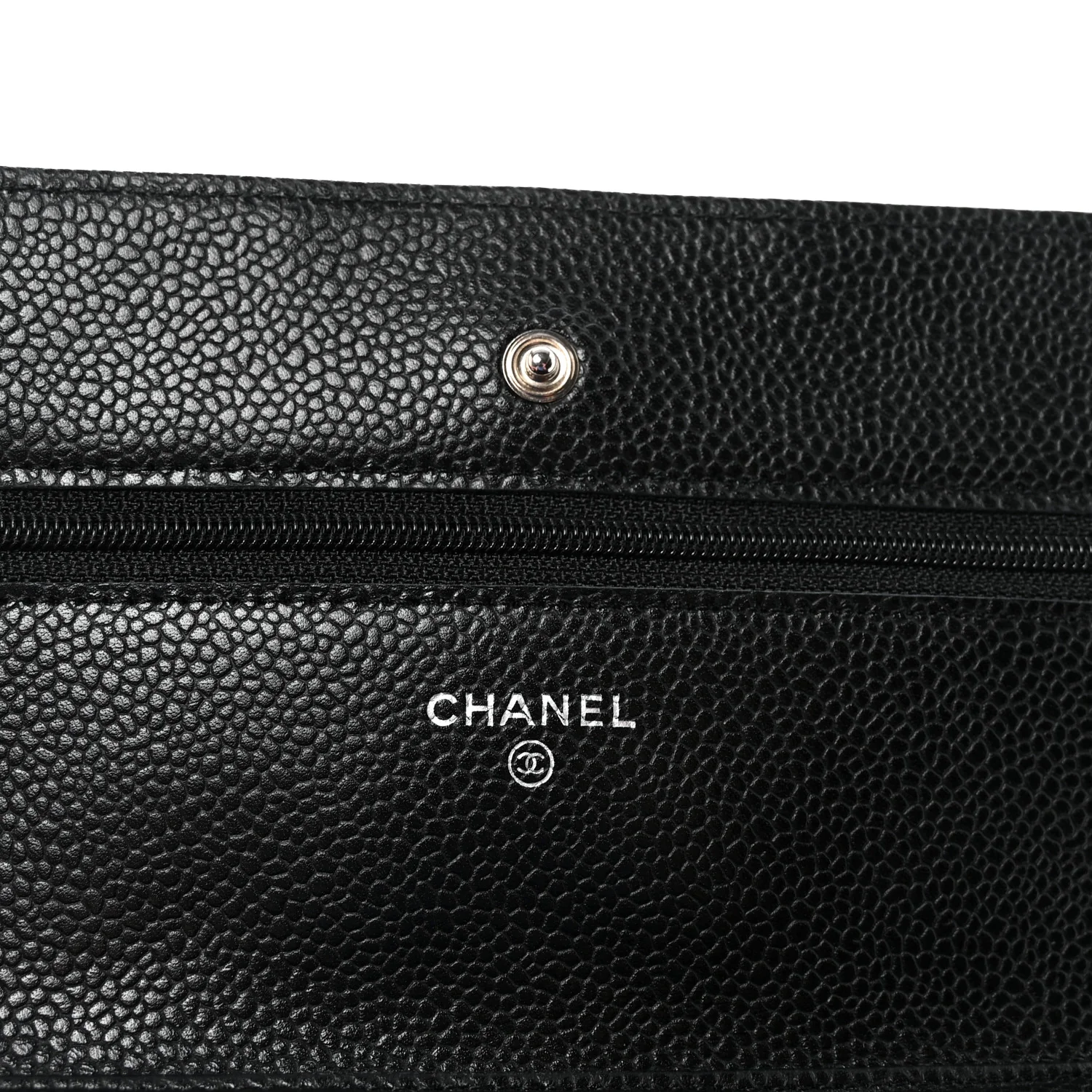 Caviar Quilted Wallet On Chain WOC Black - Image 6