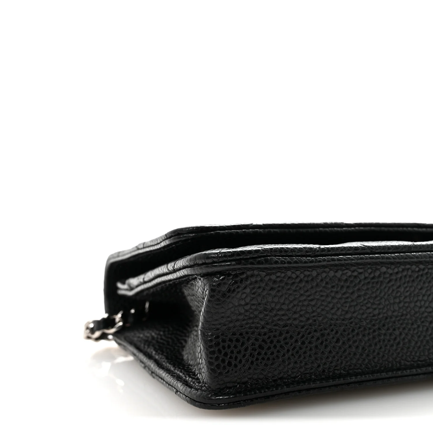 Caviar Quilted Wallet on Chain WOC Black - Image 10