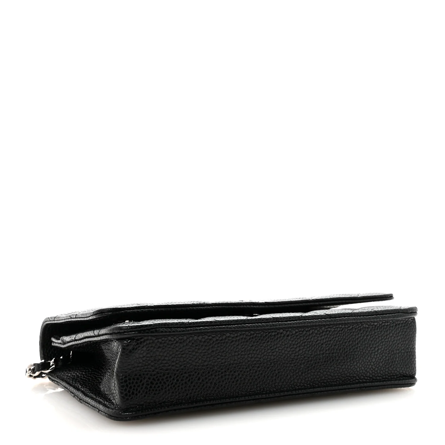 Caviar Quilted Wallet on Chain WOC Black - Image 4