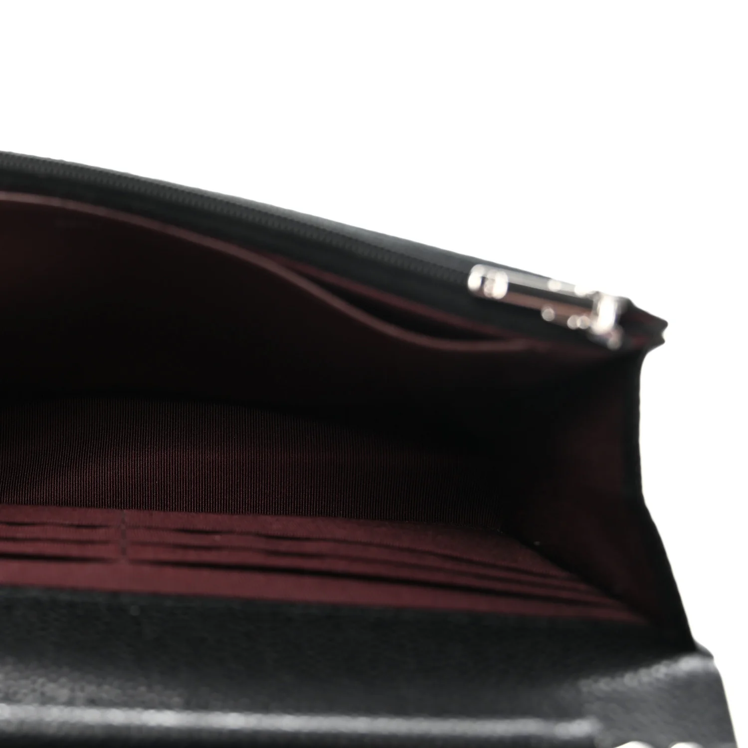 Caviar Quilted Wallet on Chain WOC Black - Image 5