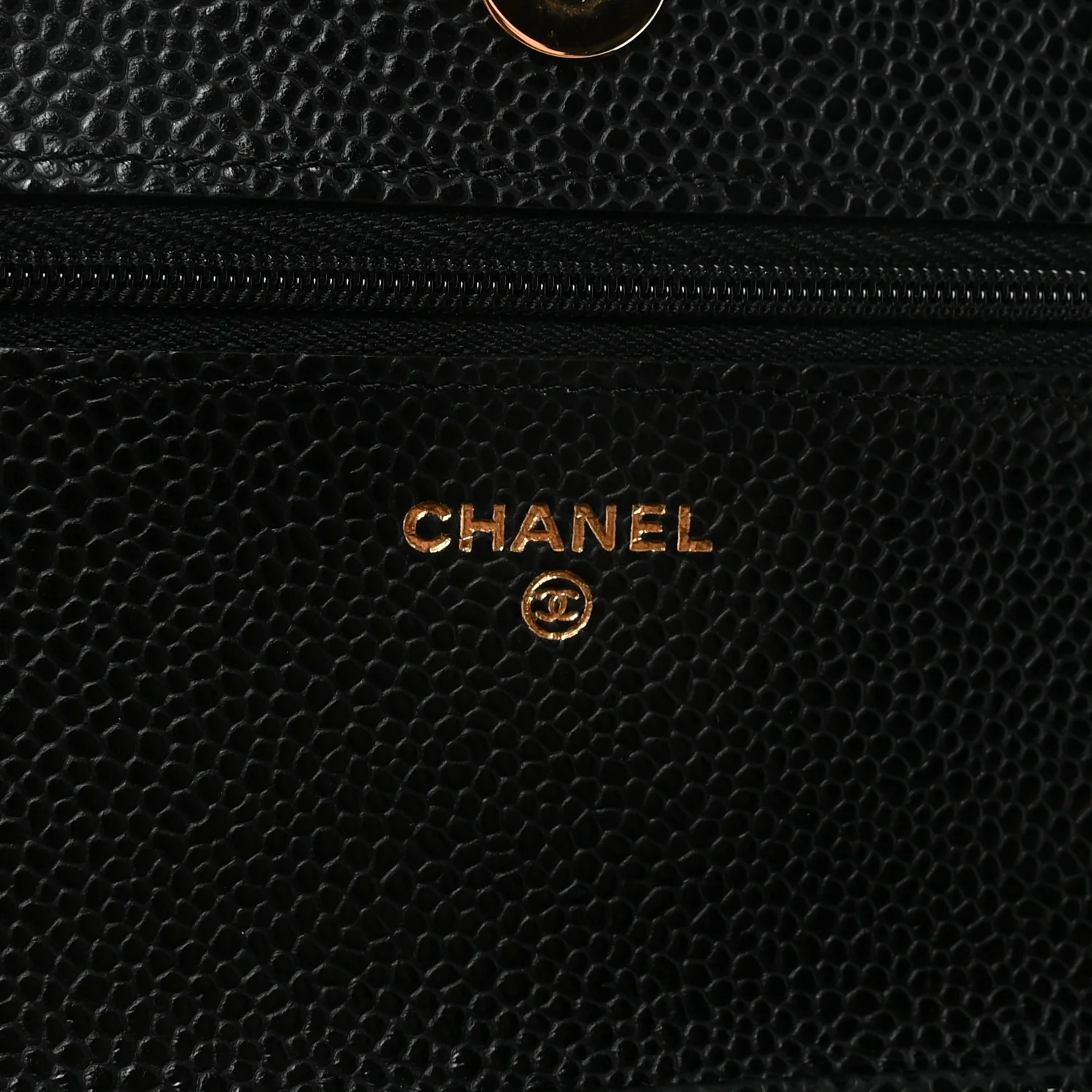 Caviar Quilted Wallet On Chain WOC Black - Image 6
