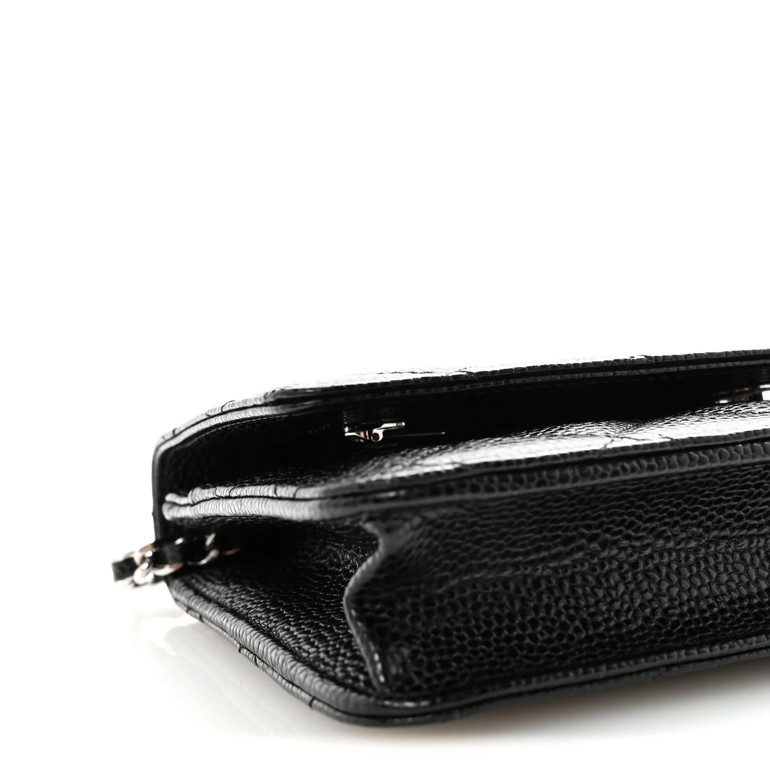 Caviar Quilted Wallet On Chain WOC Black - Image 10