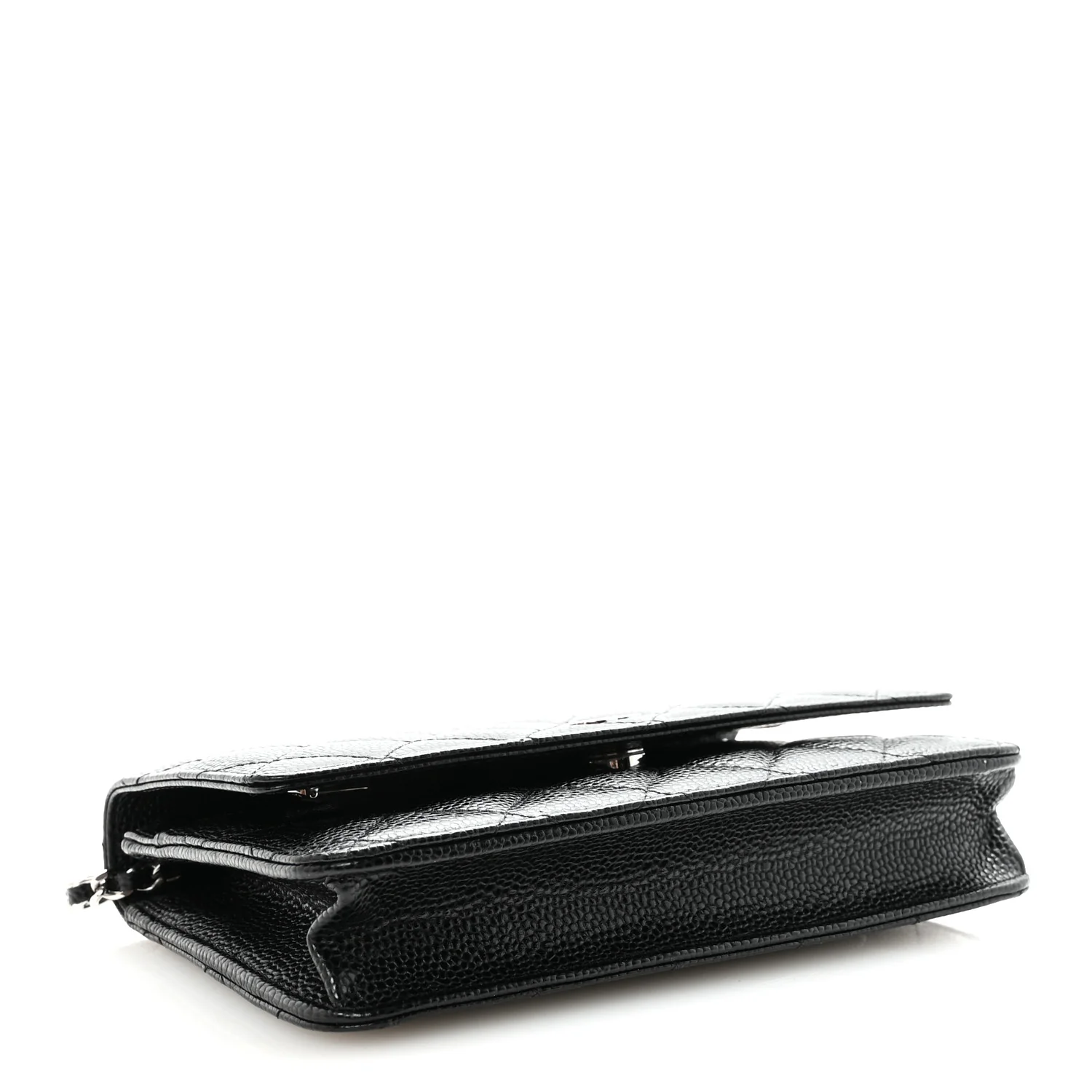 Caviar Quilted Wallet On Chain WOC Black - Image 4