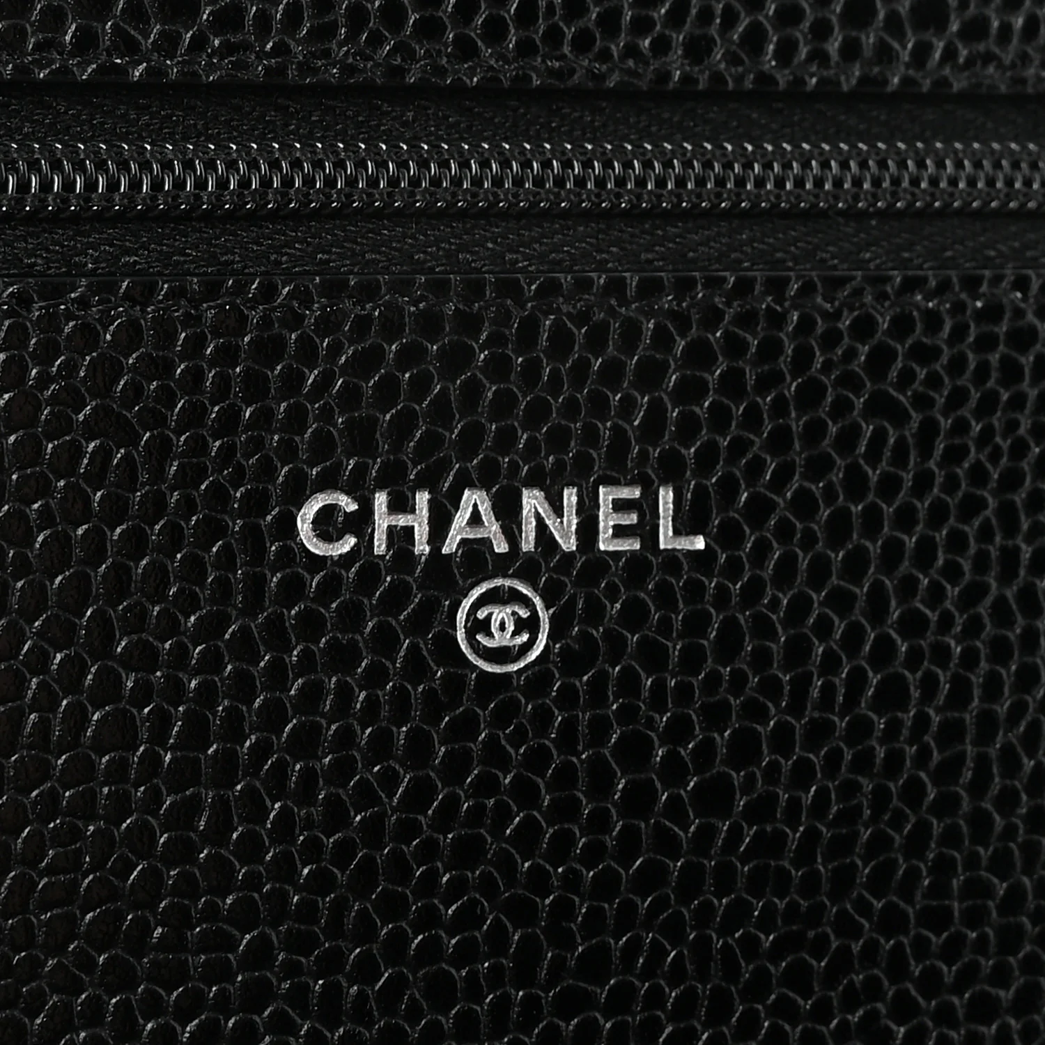 Caviar Quilted Wallet On Chain WOC Black - Image 6