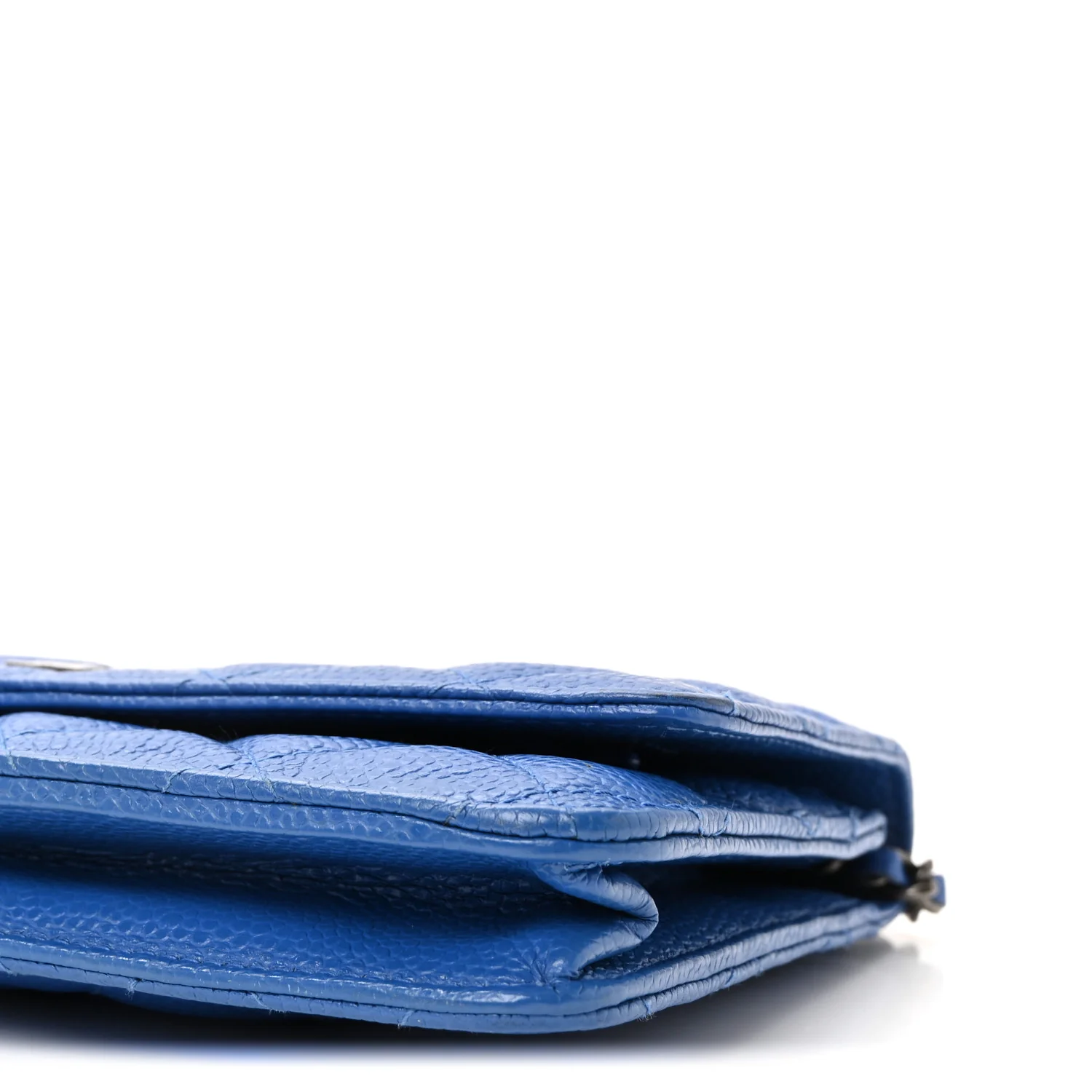 Caviar Quilted Wallet on Chain WOC Blue - Image 10