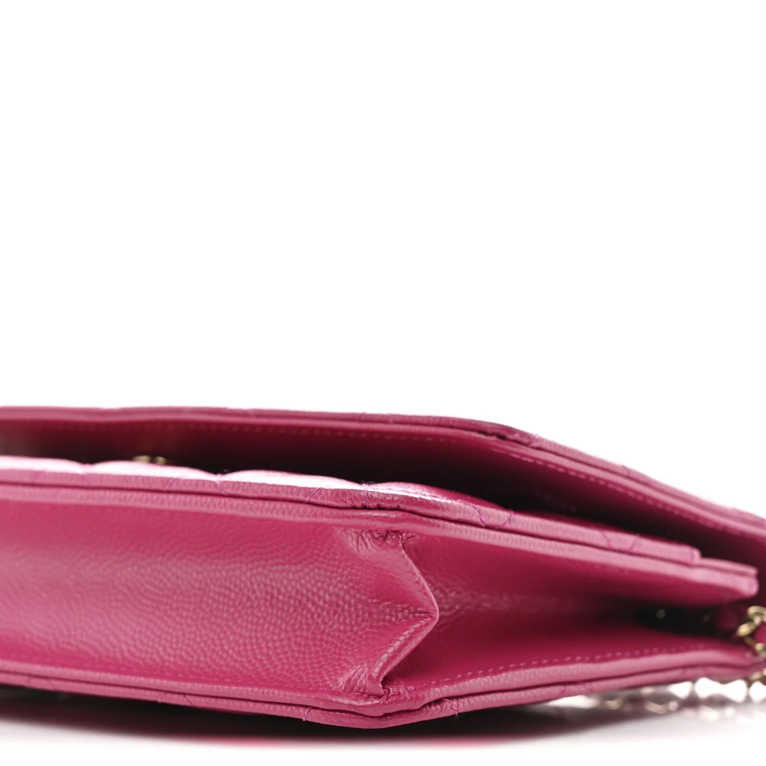 Caviar Quilted Wallet On Chain WOC Dark Pink - Image 11