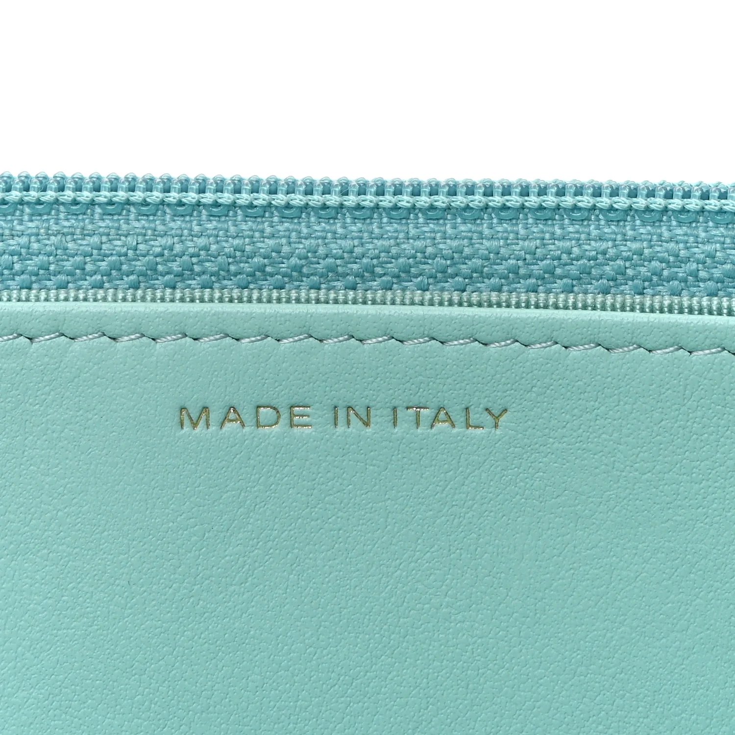 Caviar Quilted Wallet on Chain WOC Light Blue - Image 7