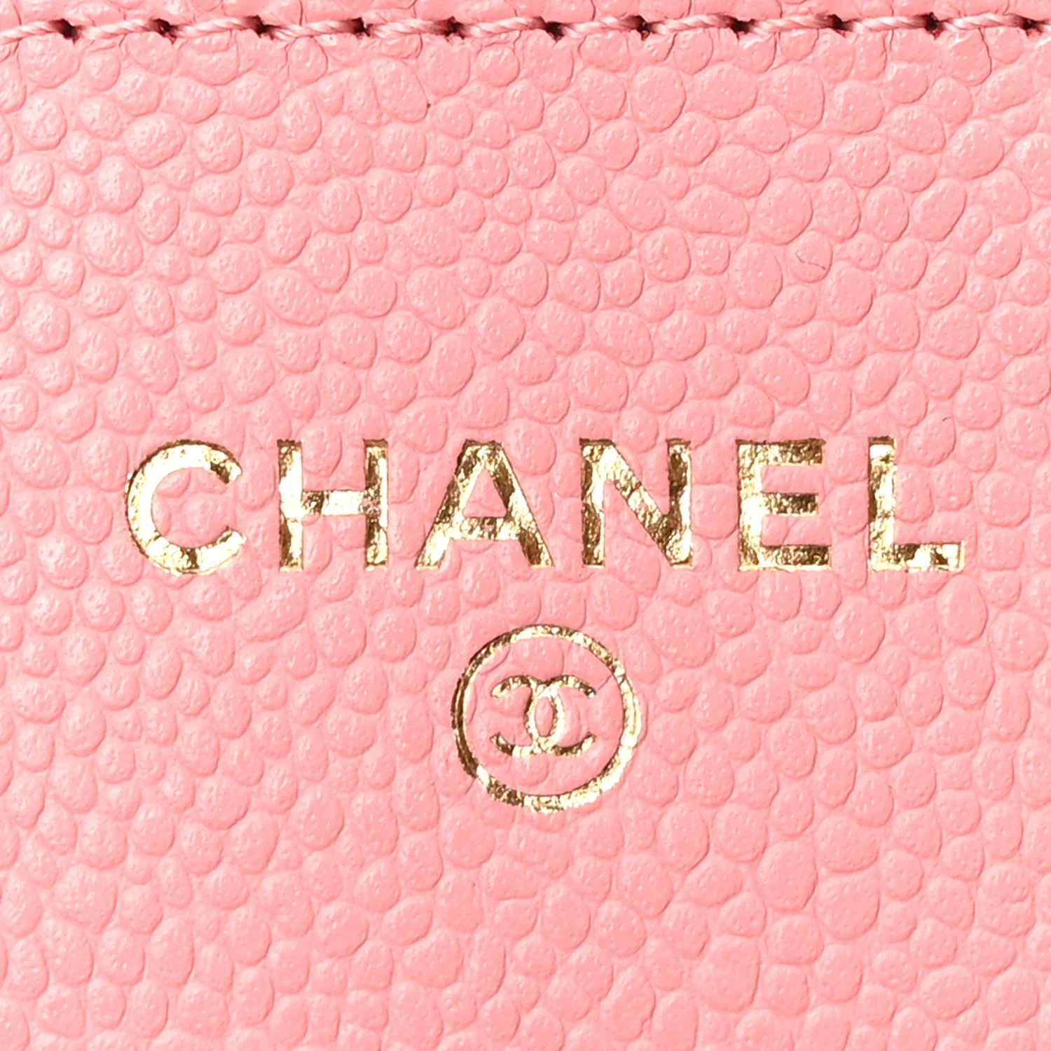 Caviar Quilted Wallet on Chain WOC Pink - Image 6