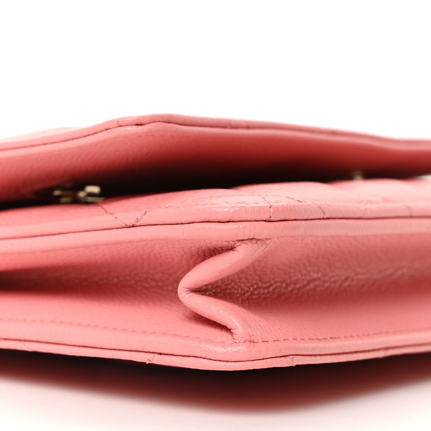 Caviar Quilted Wallet on Chain WOC Pink - Image 9