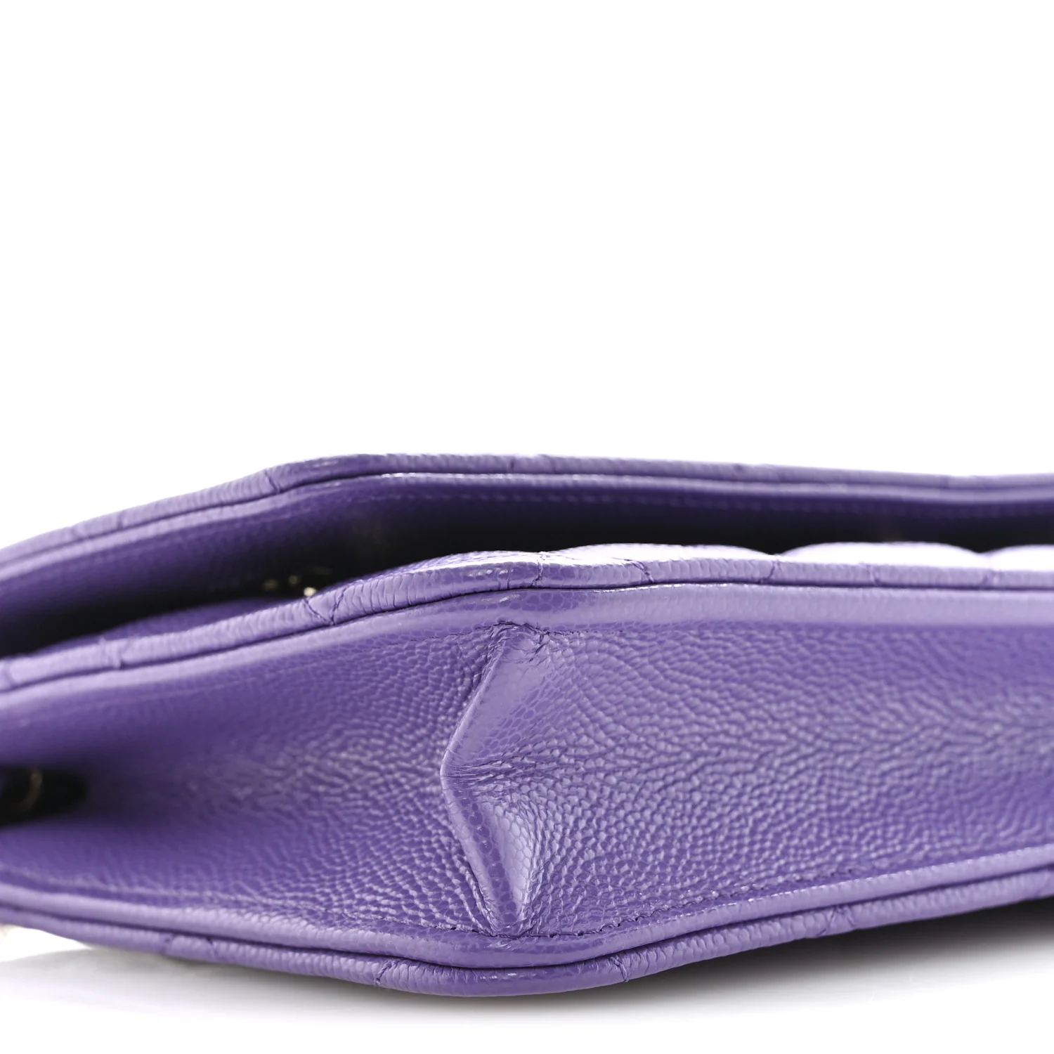 Caviar Quilted Wallet On Chain WOC Purple - Image 10