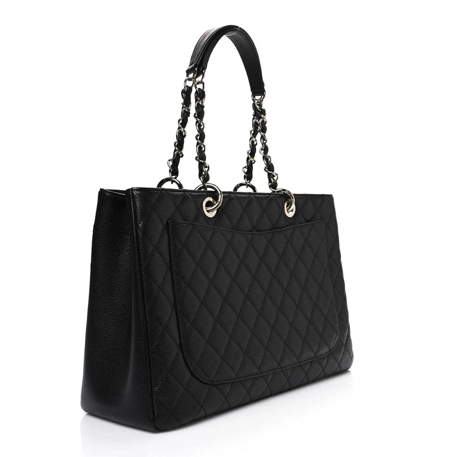 Caviar Quilted XL Grand Shopping Tote GST Black - Image 3