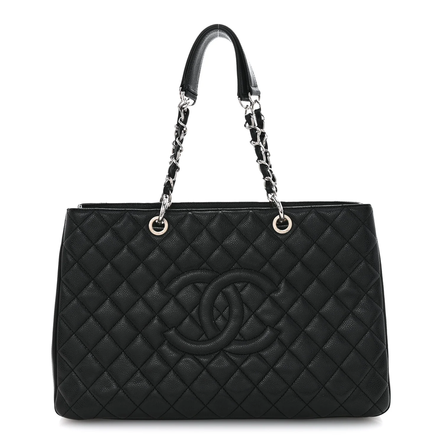 Caviar Quilted XL Grand Shopping Tote GST Black