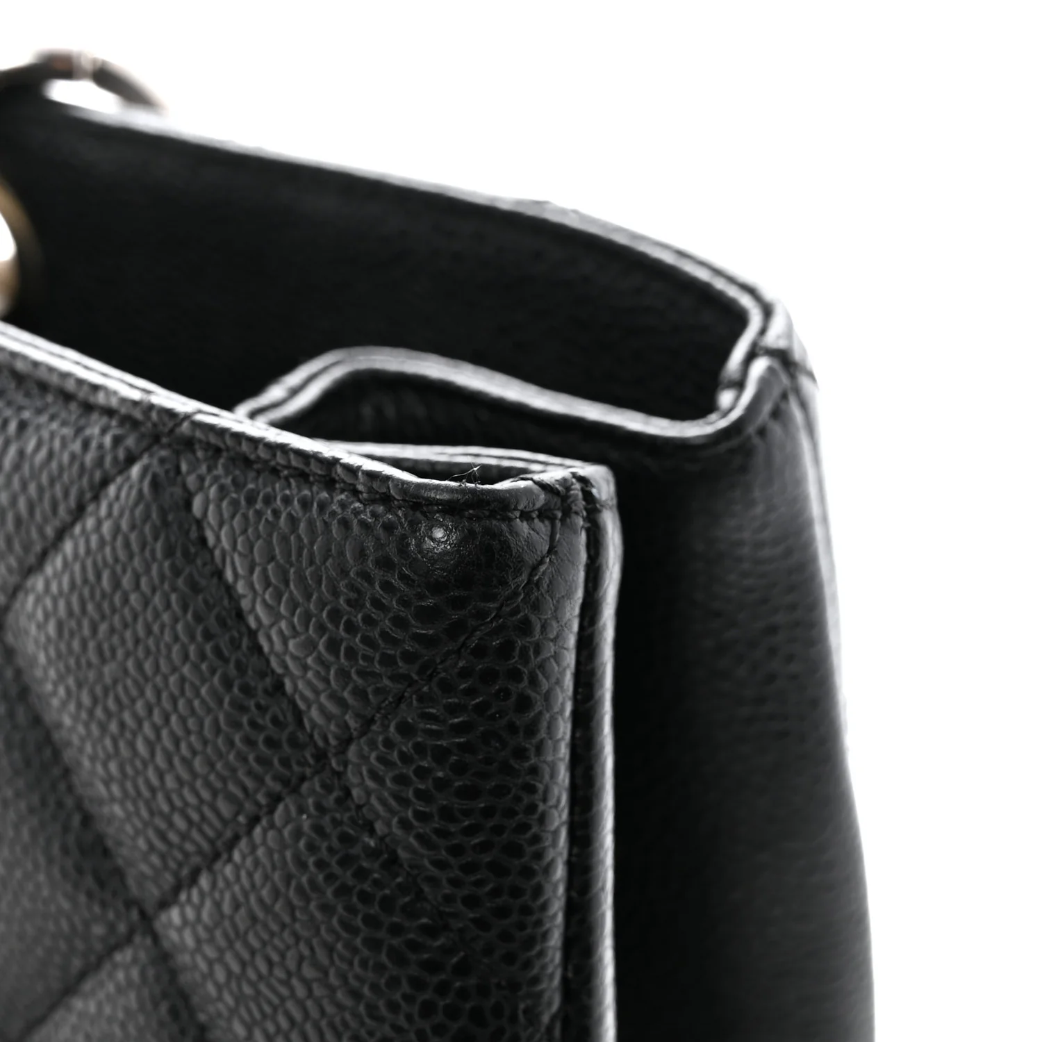 Caviar Quilted XL Grand Shopping Tote GST Black - Image 13