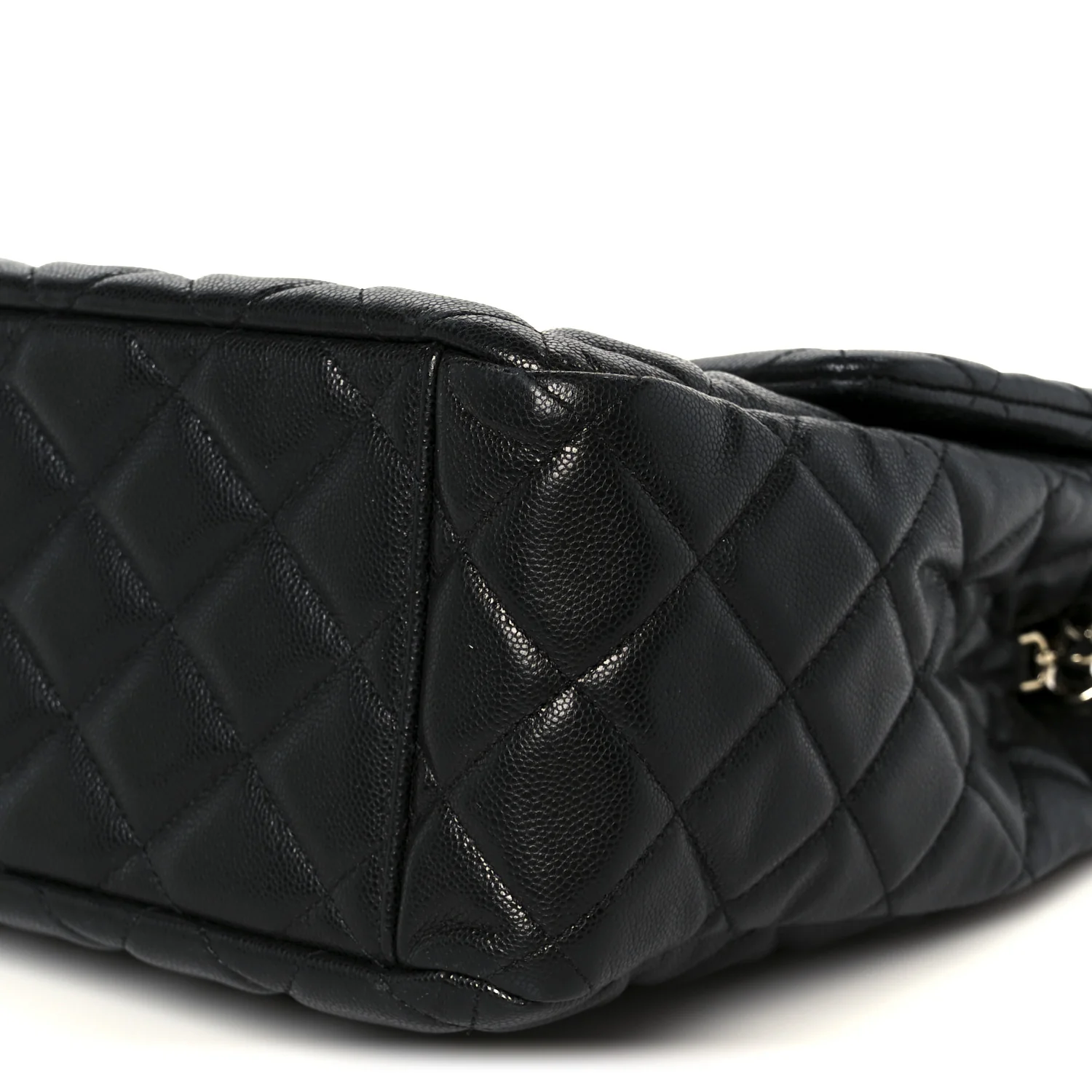 Caviar Quilted XXL Travel Flap Bag Black - Image 11