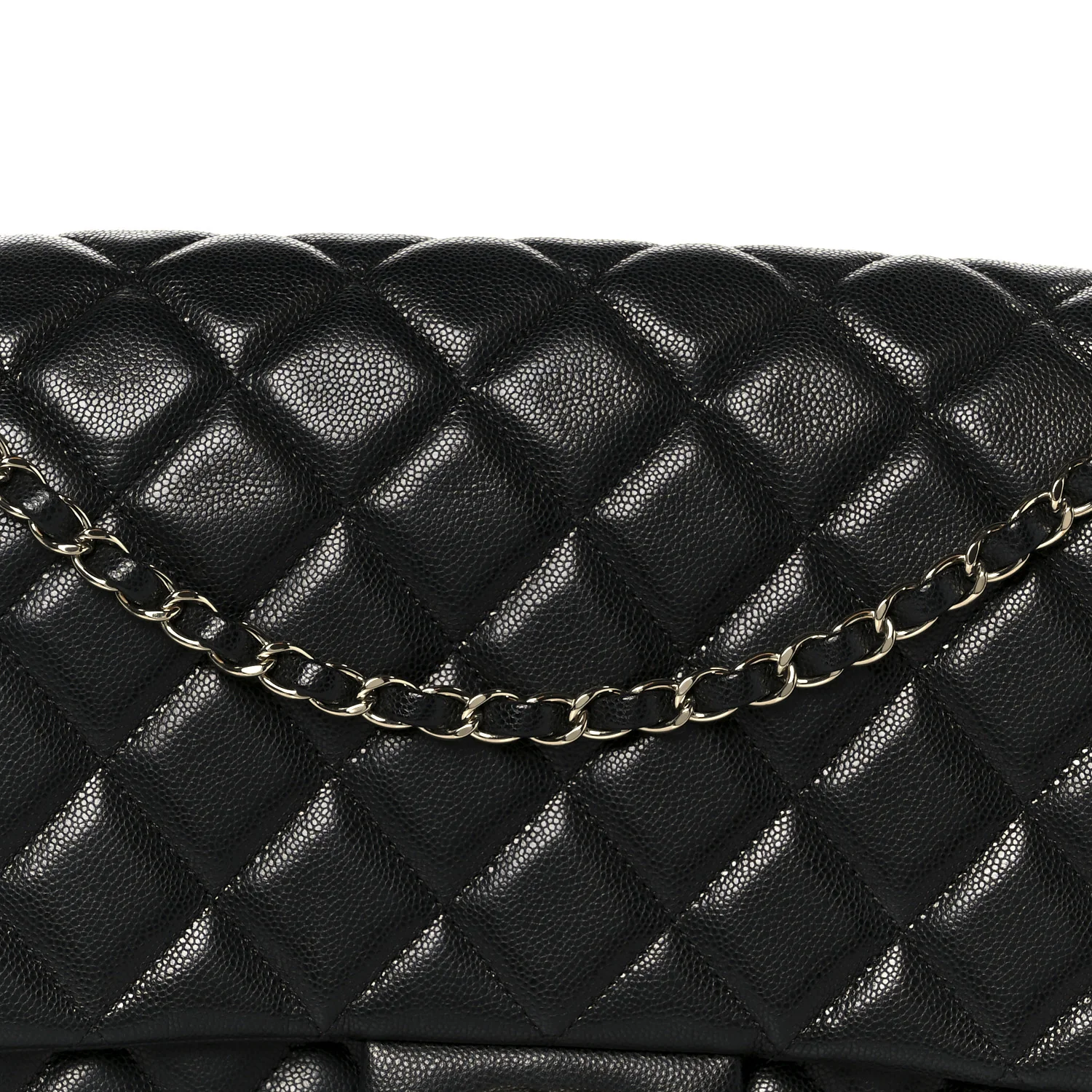 Caviar Quilted XXL Travel Flap Bag Black - Image 9
