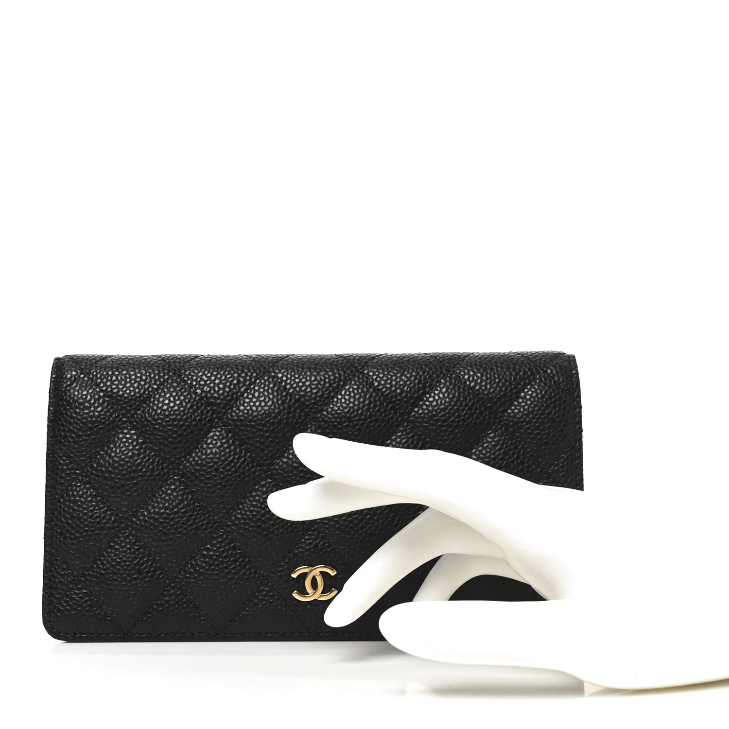 Caviar Quilted Yen Wallet Black - Image 2