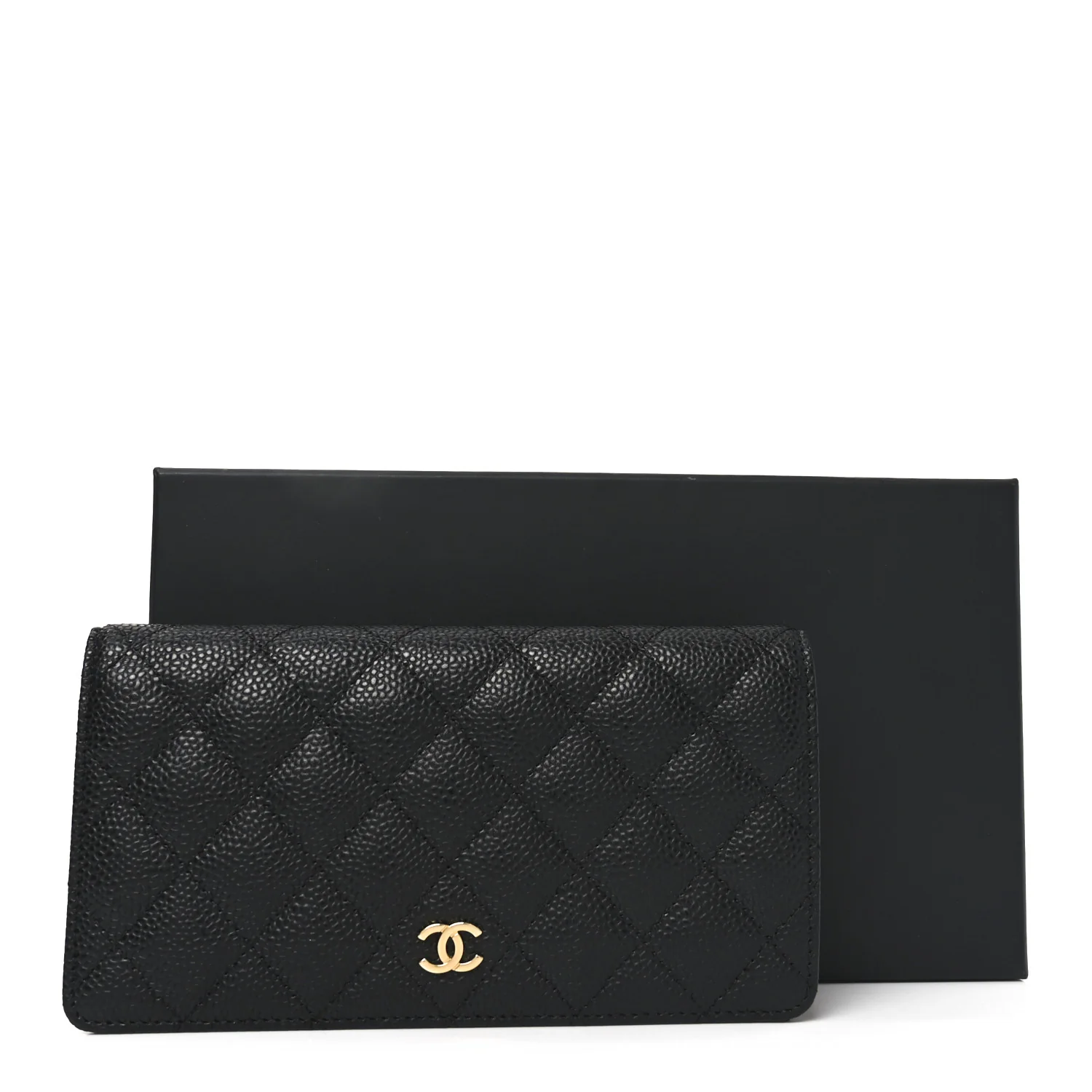 Caviar Quilted Yen Wallet Black - Image 9