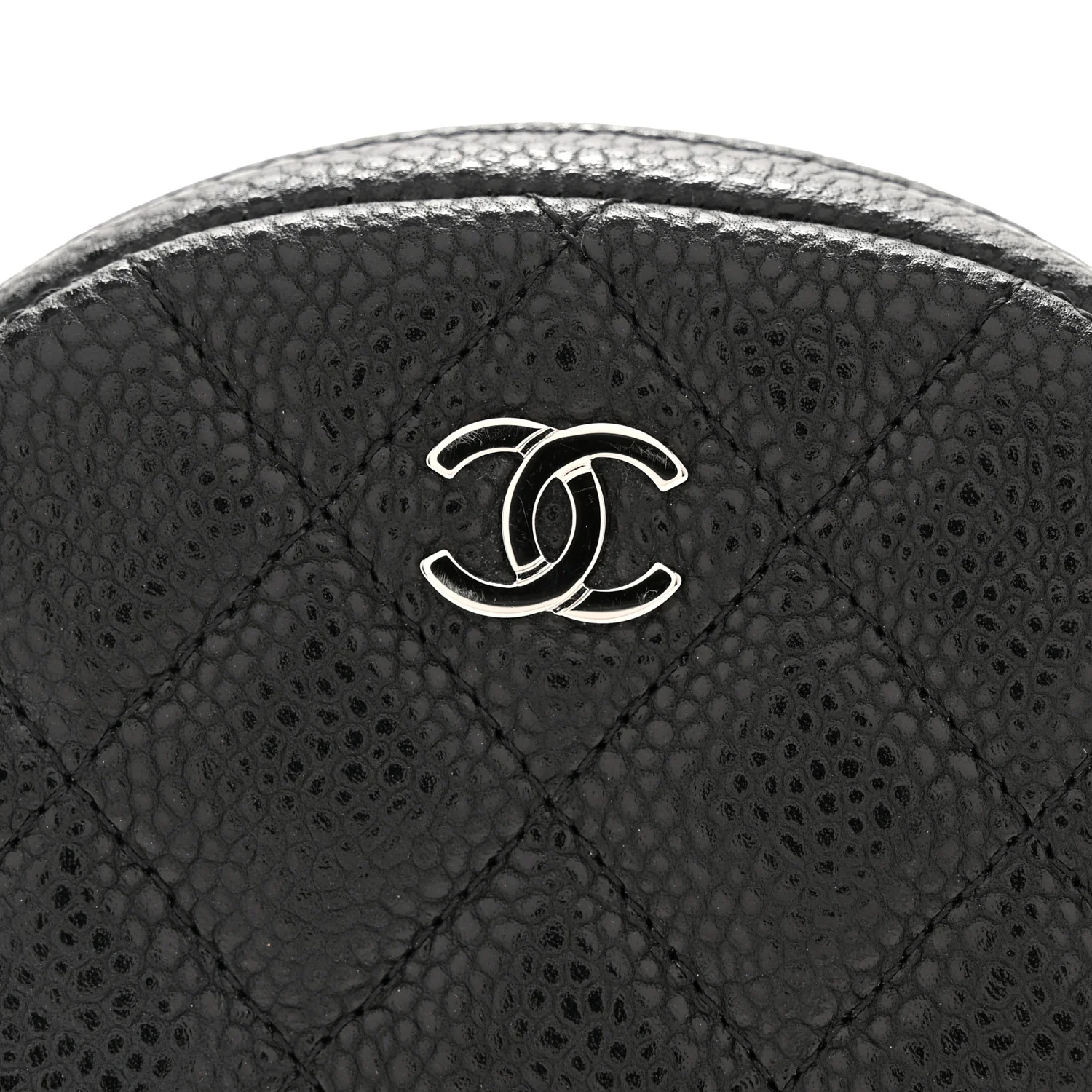 Caviar Quilted Zip Around Classic Coin Purse Black - Image 8