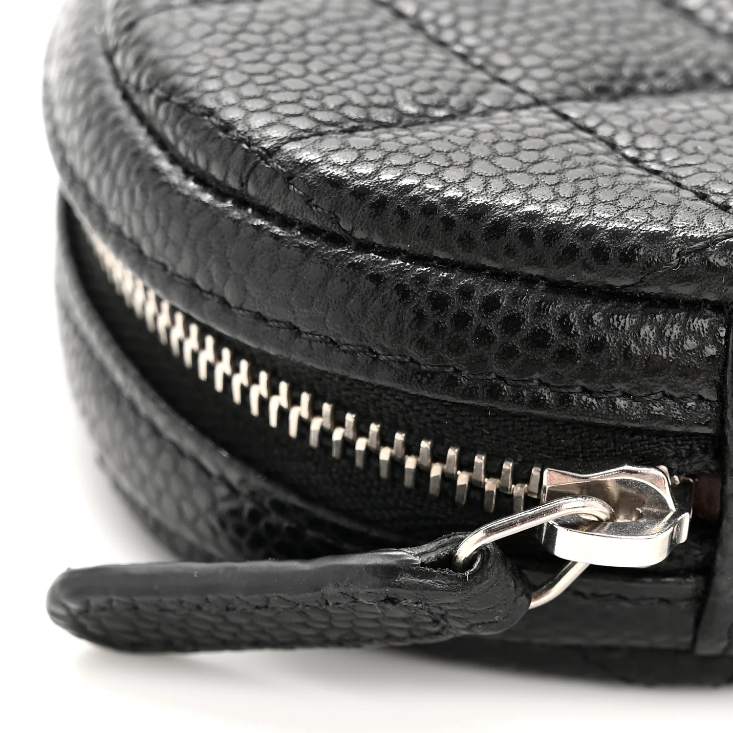 Caviar Quilted Zip Around Classic Coin Purse Black - Image 9