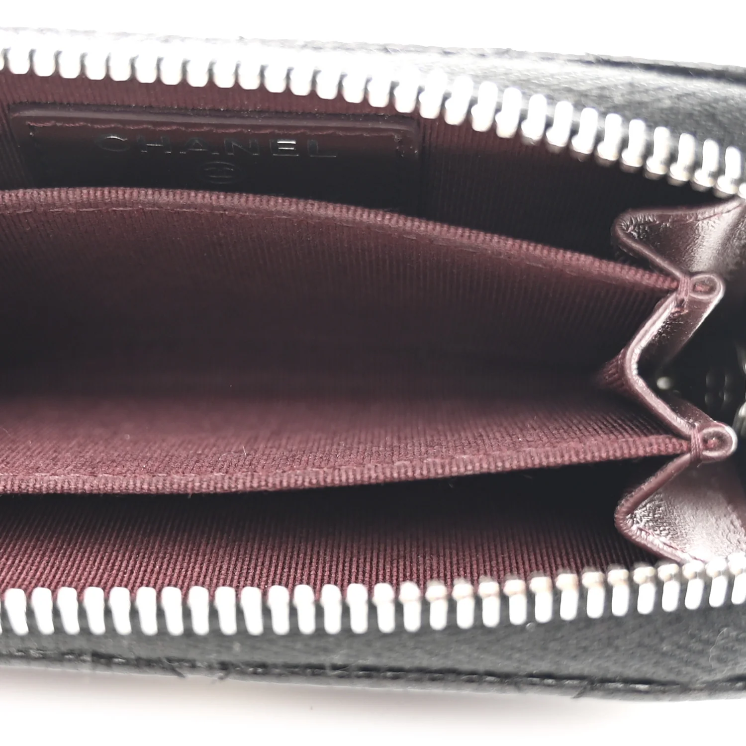 Caviar Quilted Zip Coin Purse Black - Image 5
