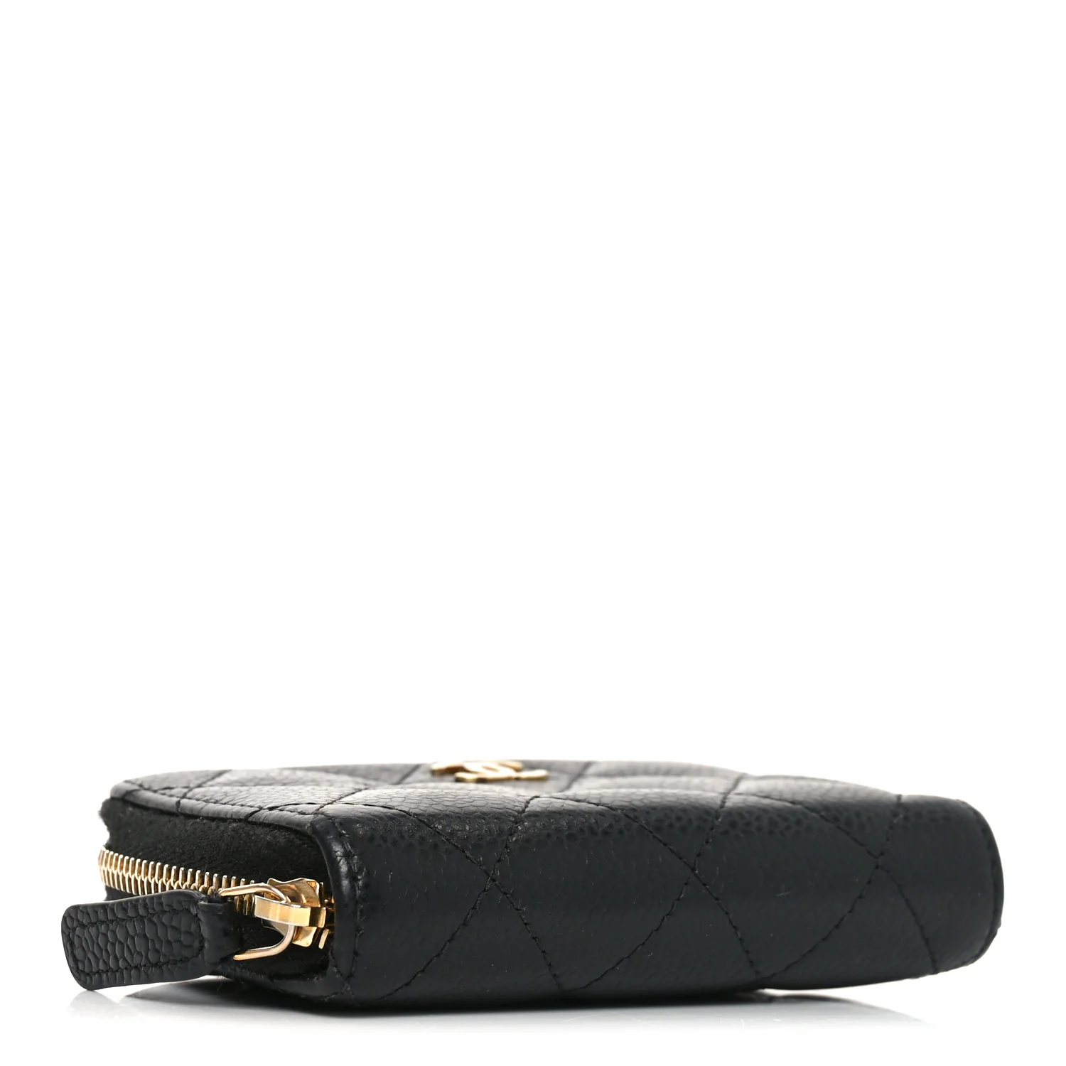 Caviar Quilted Zip Coin Purse Black - Image 4
