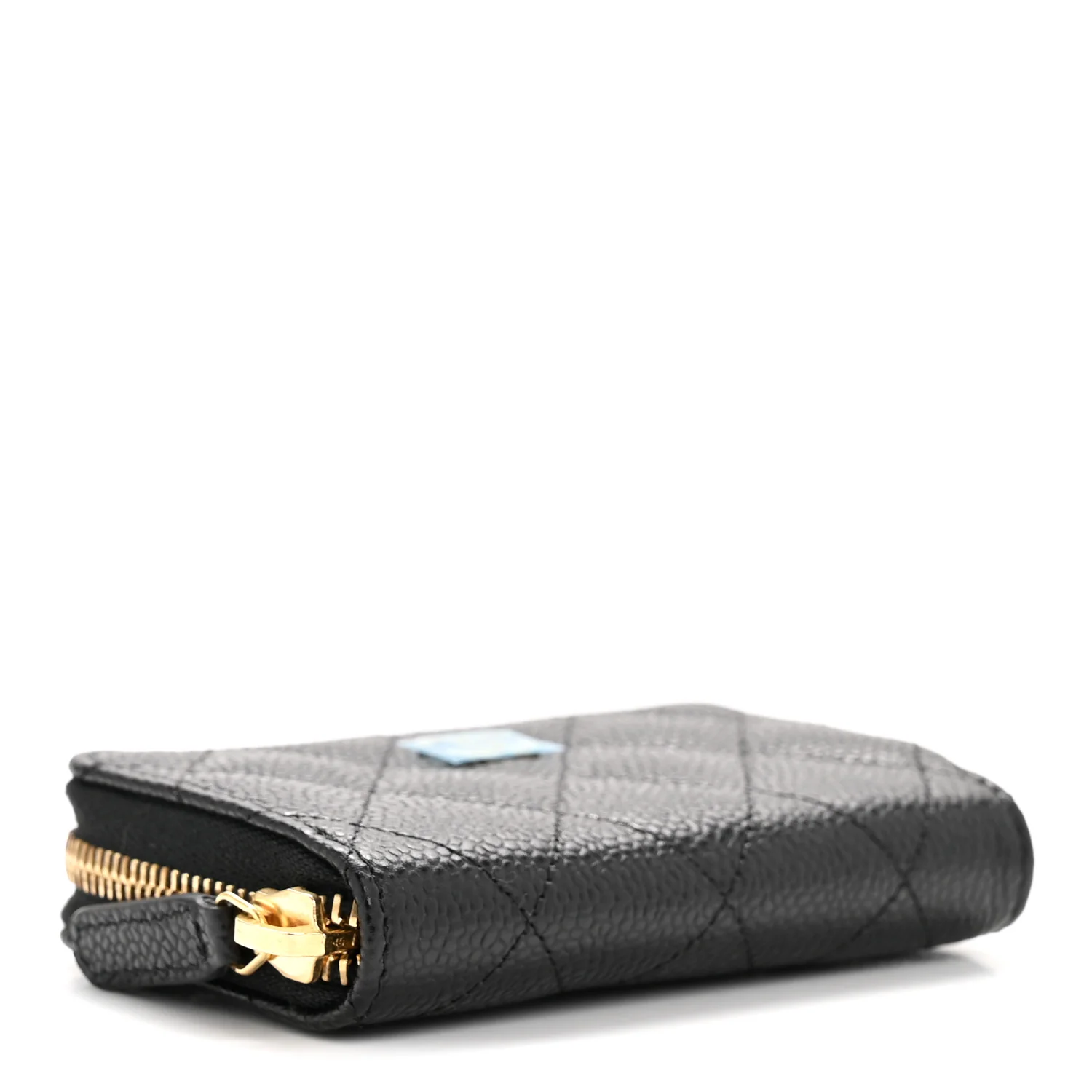 Caviar Quilted Zip Coin Purse Black - Image 8