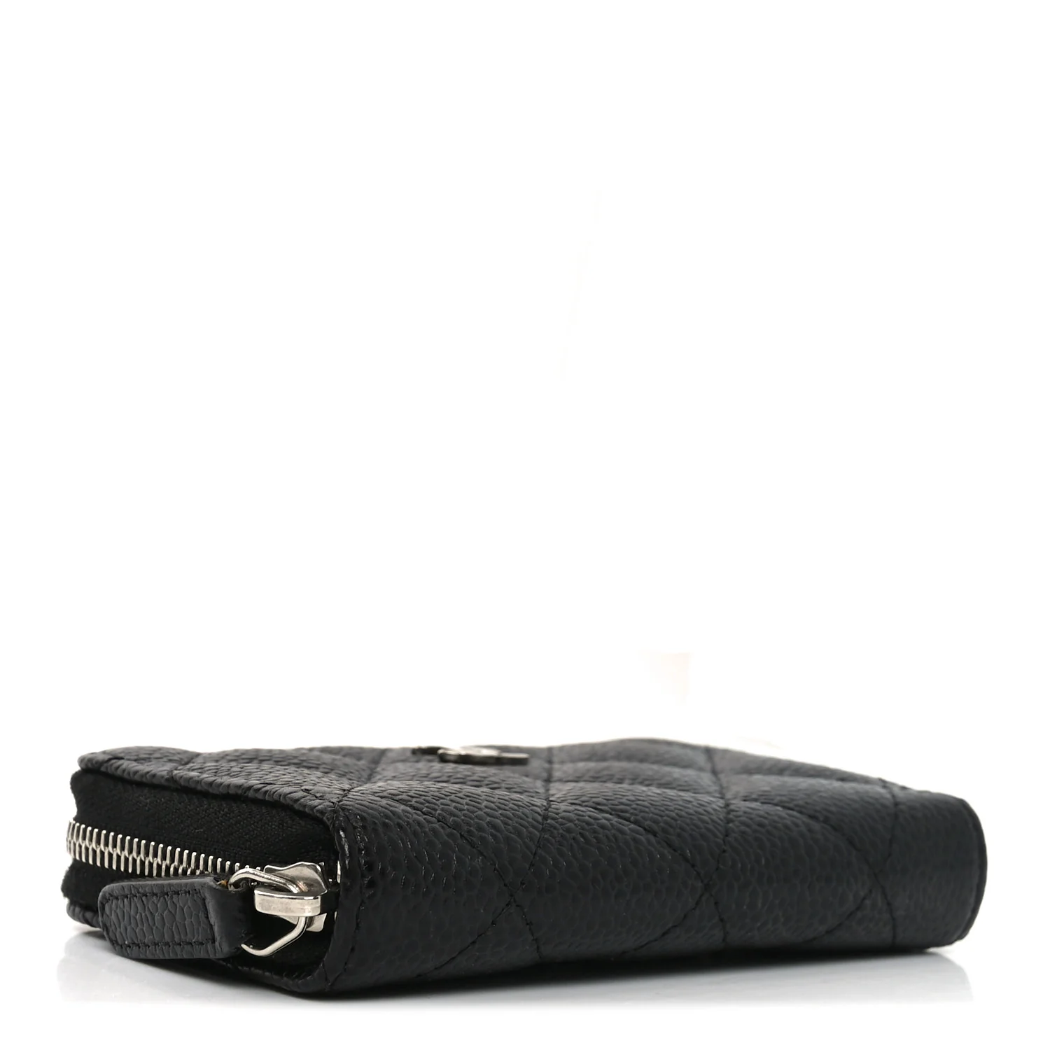 Caviar Quilted Zip Coin Purse Black - Image 4
