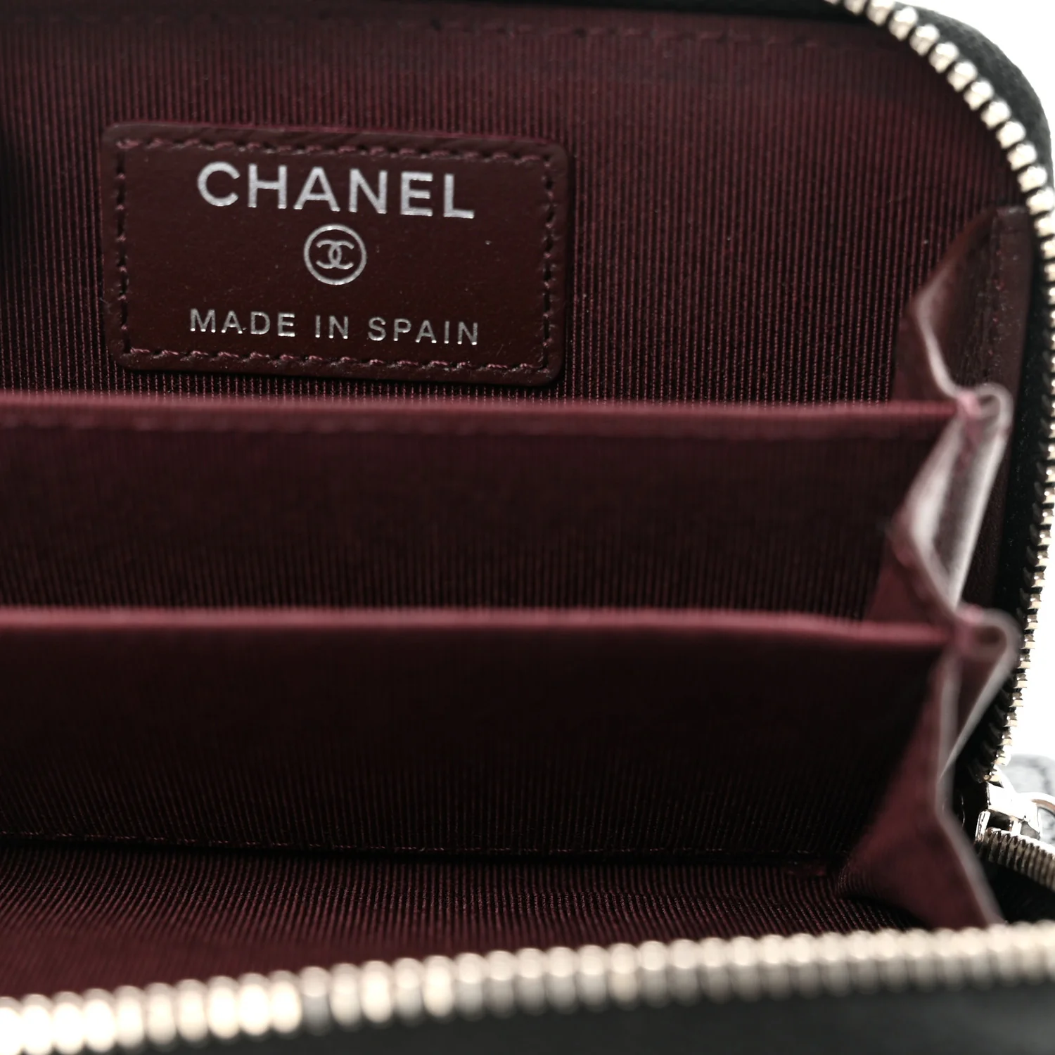 Caviar Quilted Zip Coin Purse Black - Image 5