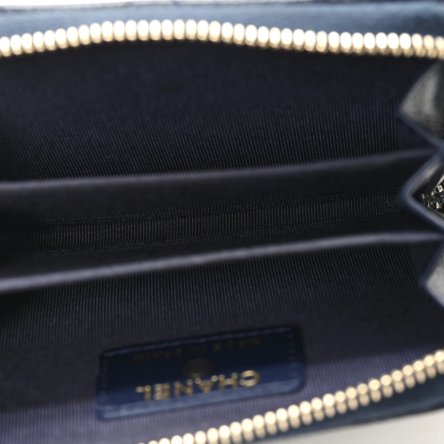 Caviar Quilted Zip Coin Purse Blue - Image 5