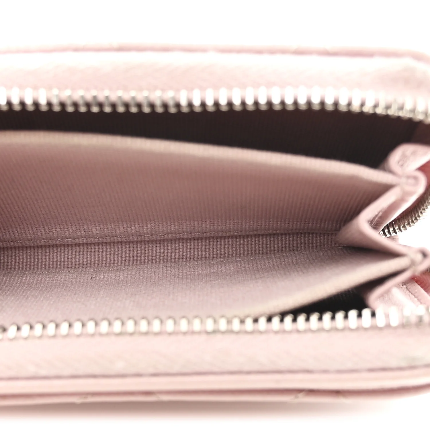 Caviar Quilted Zip Coin Purse Light Pink - Image 5