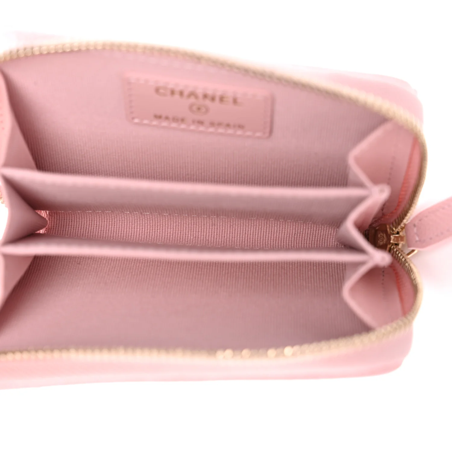 Caviar Quilted Zip Coin Purse Light Pink - Image 5