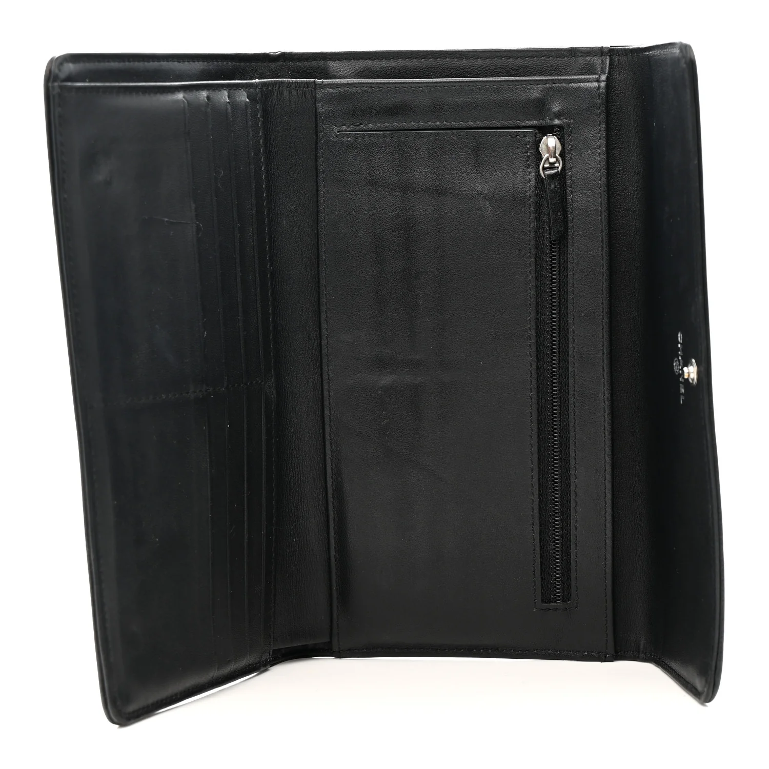 Caviar Sevruga Long Flap Wallet Black - Image 5