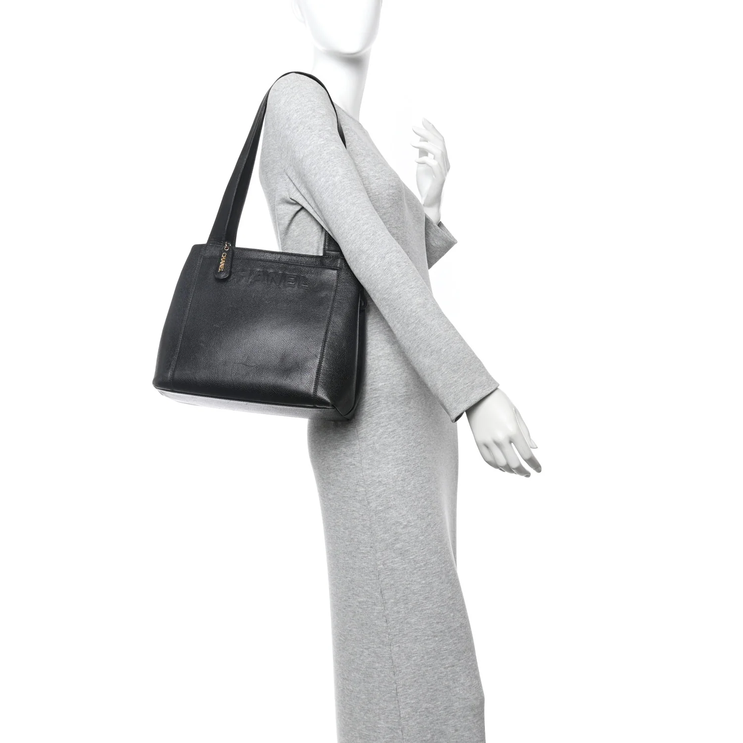 Caviar Shoulder Bag Black - Image 2